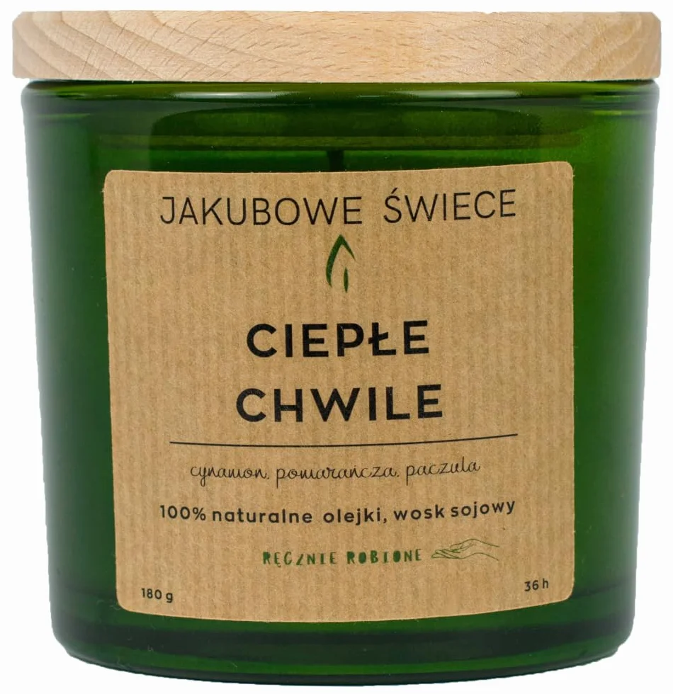 Ciepłe Chwile Zapachowa Świeca Sojowa 180g z Pokrywką