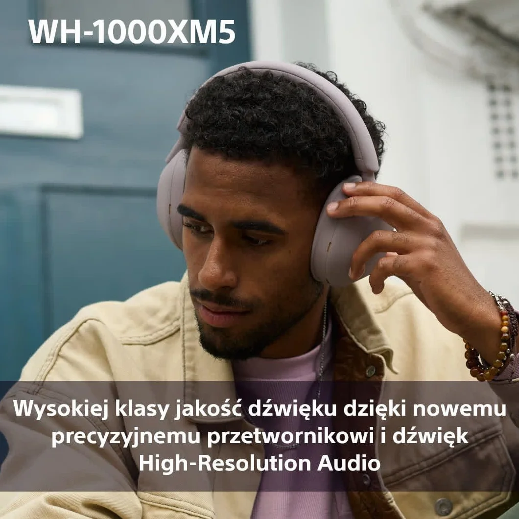Sony WH-1000XM5 ANC Bezprzewodowe Słuchawki Nauszne z Redukcją Hałasu, Bluetooth, Clear Call Quality, Hi-Res, Do 30H Baterii, Szybkie Ładowanie, Alexa i Google Assistant, IOS i Android - Czarne