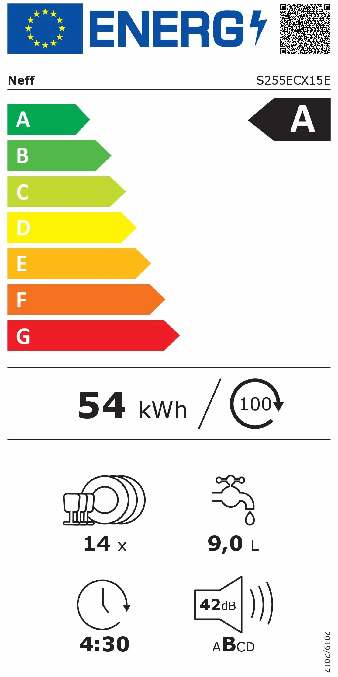 Neff S255ECX15E inteligentna zmywarka XXL 60 cm w pełni zintegrowana