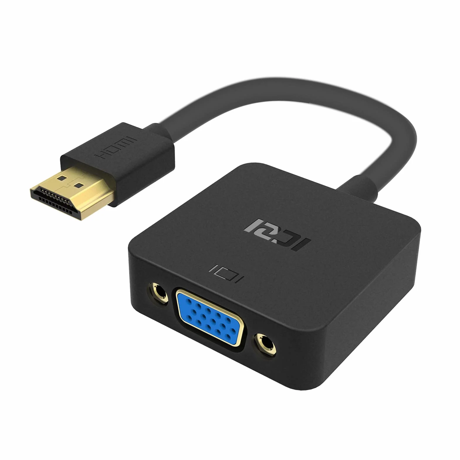 ICZI Adapter HDMI na VGA 1080p 60Hz HDTV HDMI wtyczka do gniazda VGA, konwerter do PC, laptopa, Chromebook, Raspberry Pi, TV i wielu innych - 2 Pakiety