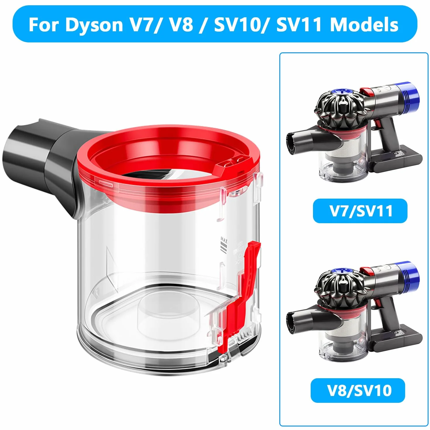 Zbiornik do zbierania kurzu Dyson V7 V8, węże zamienne