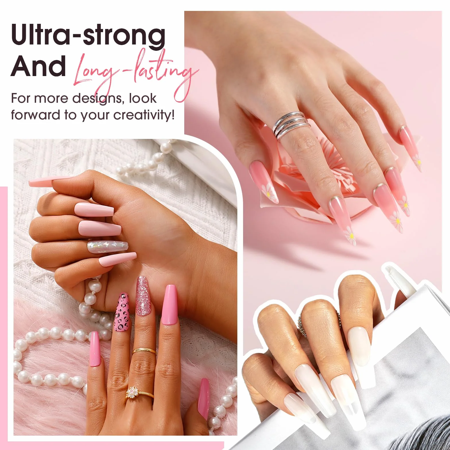 ROSALIND Zestaw startowy do paznokci żelowych, 8 kolorów, mini lampa UV, lakier bazowy i narzędzia do manicure, żel do przedłużania paznokci, zestaw startowy do profesjonalnego salonu i domu DIY