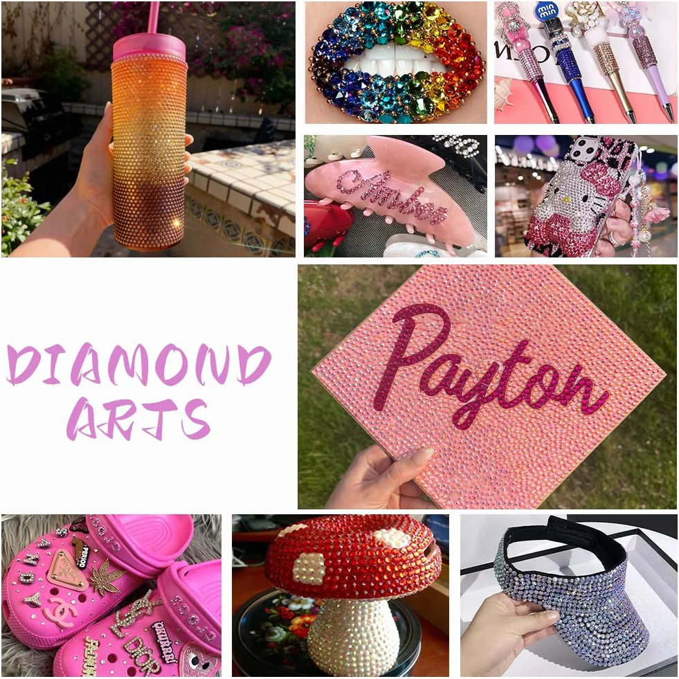 Rhinestone do zdobienia paznokci, 24 kolory z brokatem, do twarzy, rękodzieła oczu, zdobienia paznokci, DIY, dekoracji i rzemiosła, ubrania