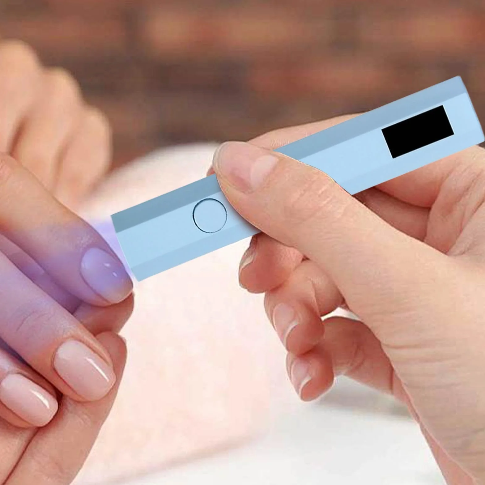 UV Nail Lamp, Small Handheld Gel Polish UV Light, Portable Nail Dryer, 2 Timers, LED Display, Quick Drying, Compact Design, Perfect for Home & Travel Use, 4.06x0.75 inches