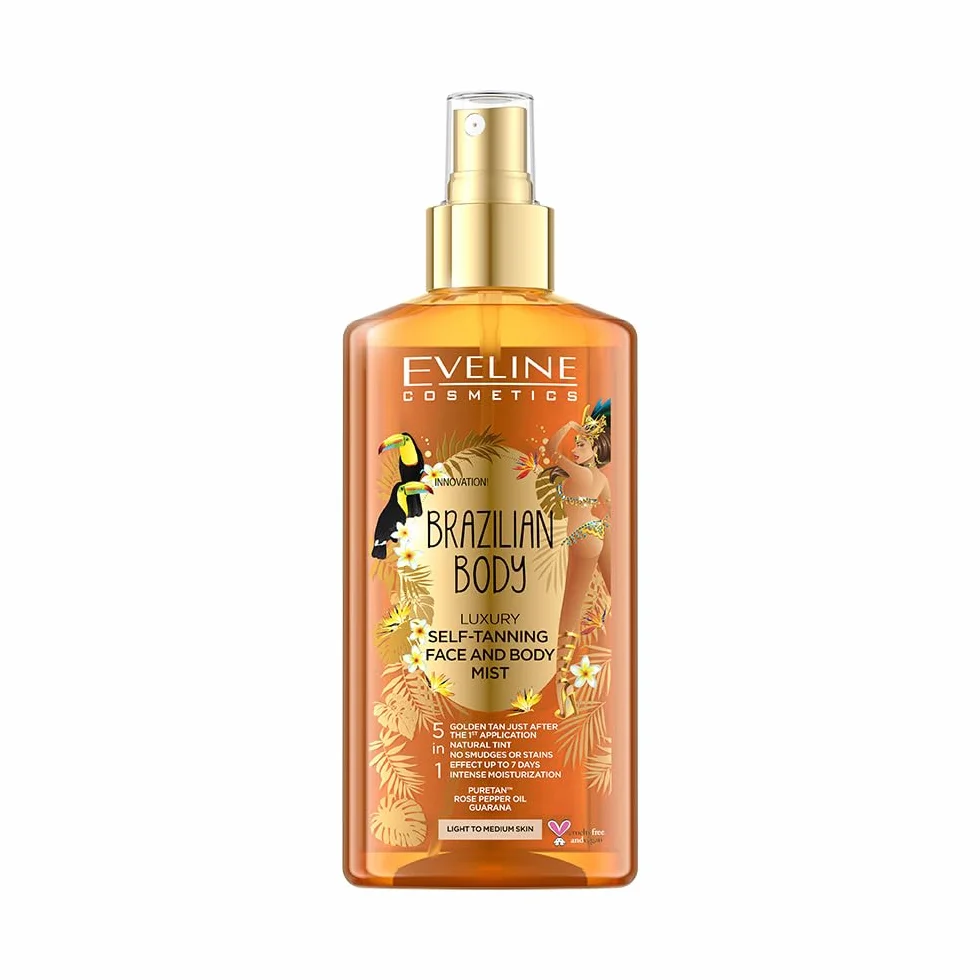 Eveline Cosmetics Brazilian Body Luksusowa mgiełka samoopalająca do twarzy i ciała 5w1