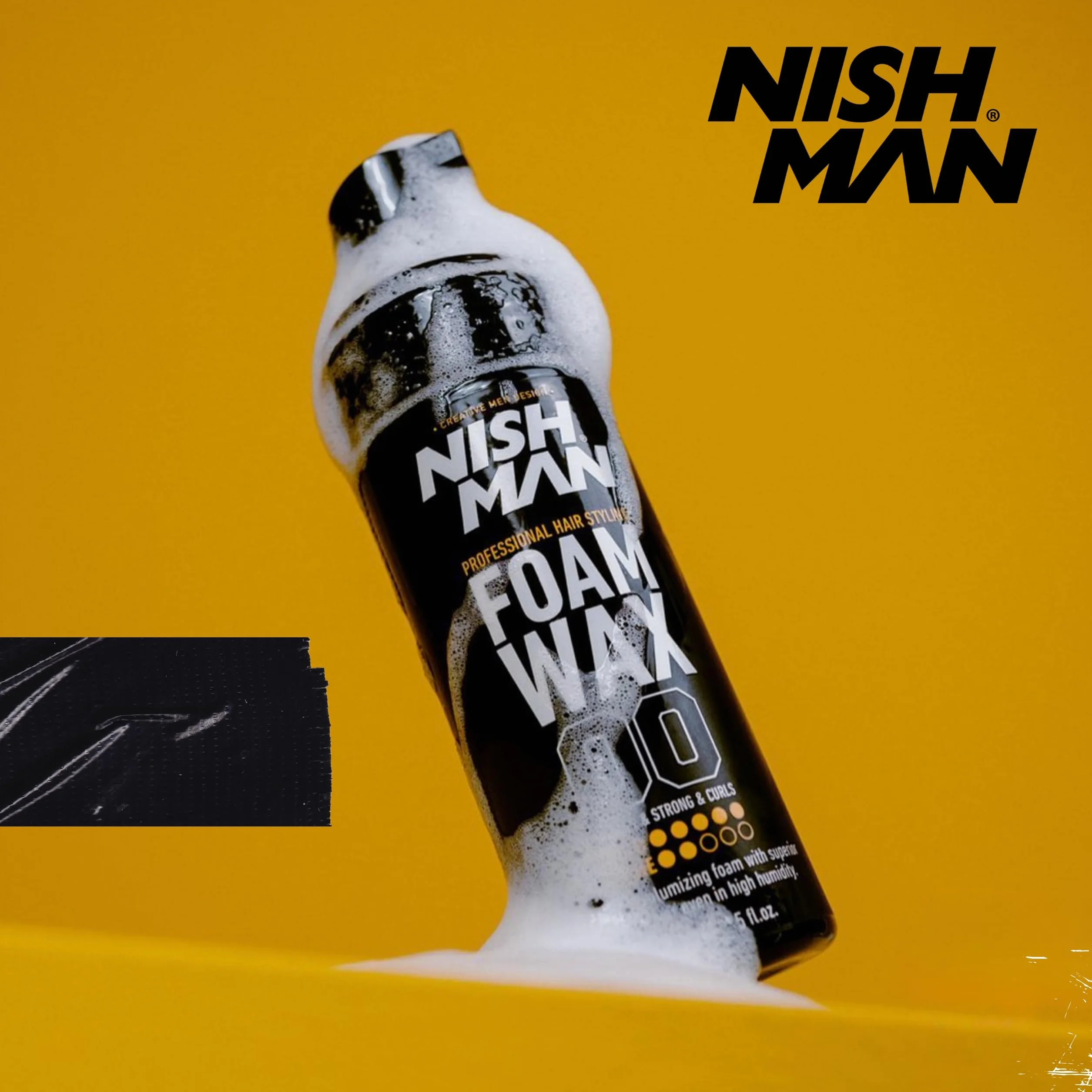 NISHMAN Foam Wax - Wosk Piankowy 150ml - Elastyczne Utrwalenie i Naturalny Połysk dla Każdego Rodzaju Włosów - Perfekcyjna Stylizacja i Tekstura bez Lepkiego Efektu