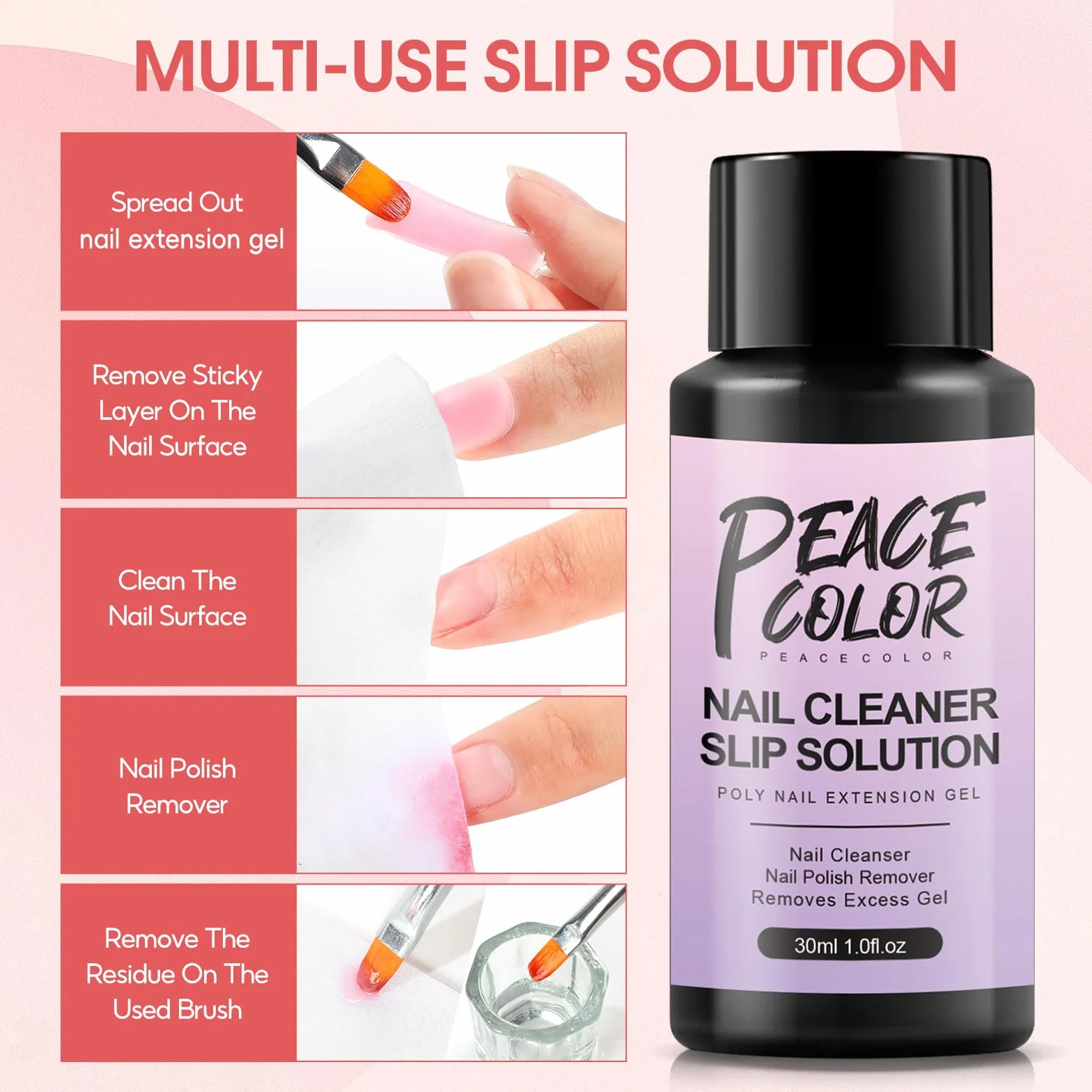 PEACECOLOR Poly Nail Gel zestaw do paznokci z lampą UV, 15 kolorów, zestaw 16 ml i slipsol Base Top Matte Coat paznokcie akrylowe do szybkiego przedłużania paznokci do samodzielnego wykonania