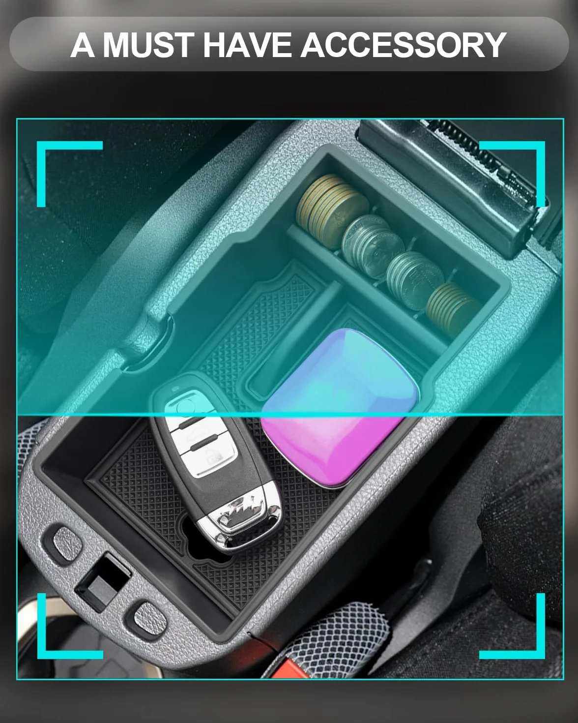 CDEFG schowek na rękawiczki podłokietnik do Jeep Renegade 2015-2024 wielofunkcyjny organizer konsoli