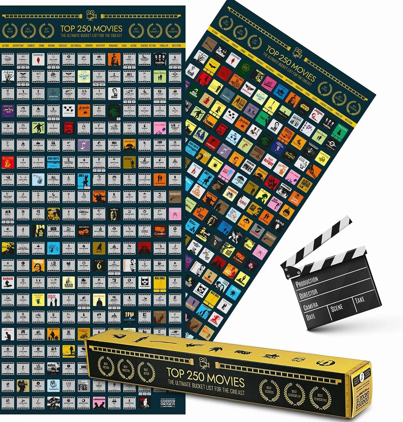 GOODS+GADŻETY Plakat XXL Scratch 100x45 cm Top 250 Film Lista