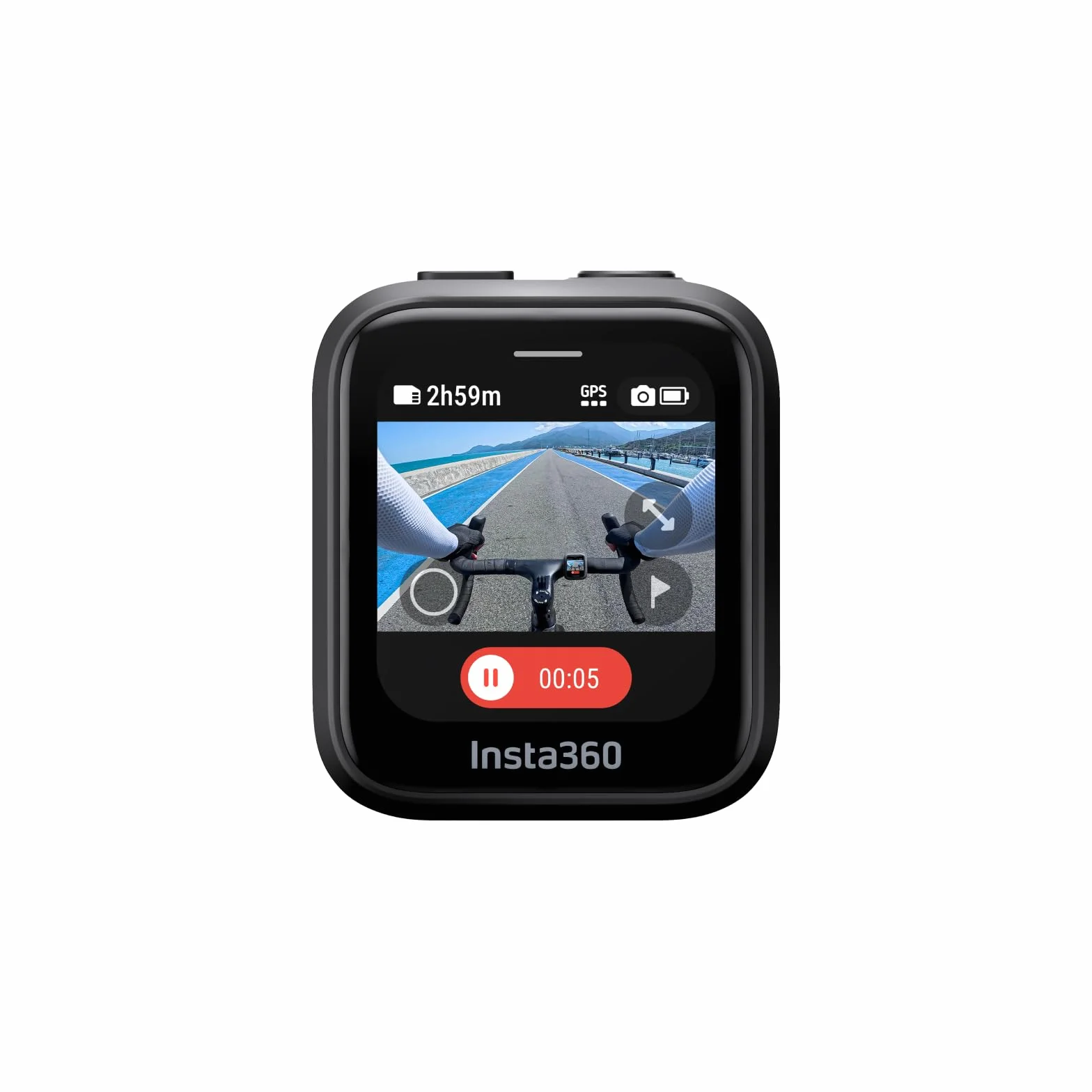 Insta360 Pilot zdalnego sterowania z podglądem GPS, pilot zdalnego sterowania, regulowane paski, kompatybilny z Ace i Ace Pro