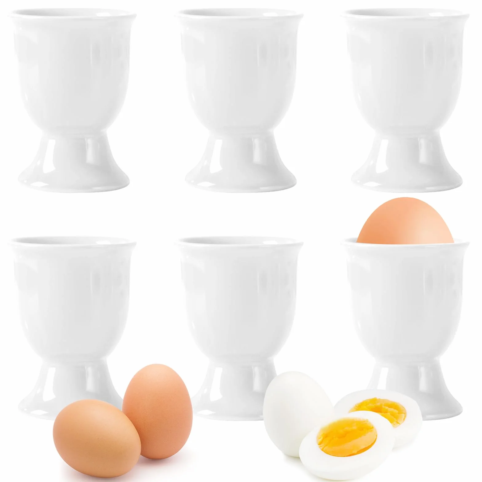 Ceramiczne kieliszki do jajek 6-pak kolorowe
