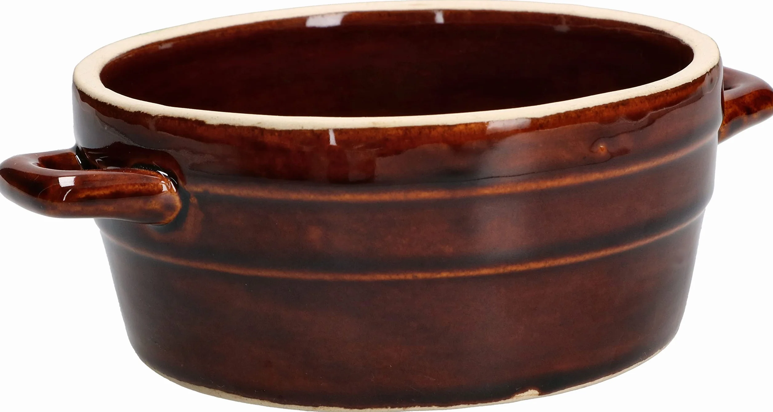 KOTARBAU Ceramiczne naczynie Ø 11 cm, garnek kamionkowy, garnek na smalec, miseczka do serwowania, forma do zapiekanek, okrągła miska ceramiczna, mała, glazurowana, naczynie do zapiekanek
