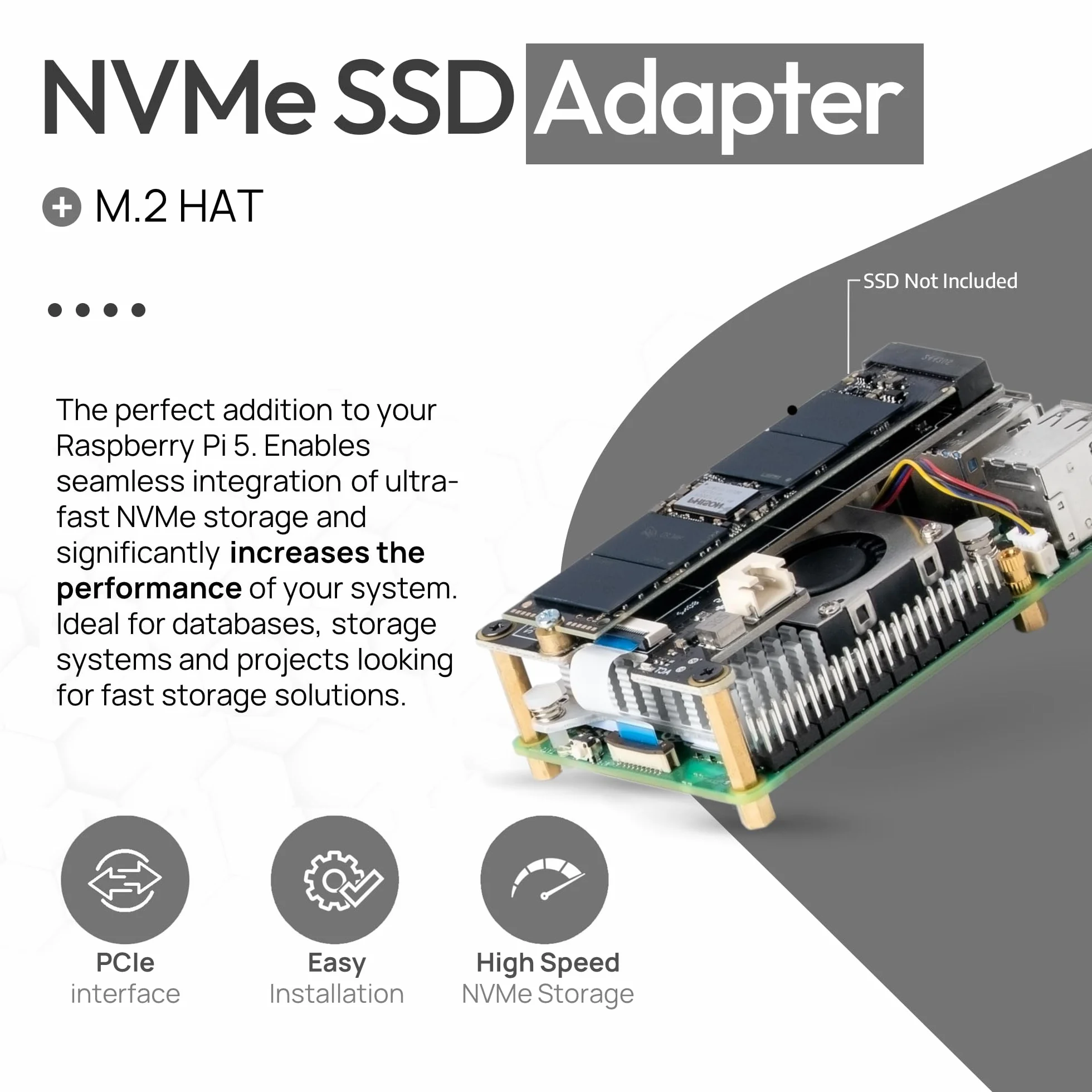 db-tronic NVMe Kit do Raspberry Pi 5 8 GB | Edycja 64 GB | Zasilacz 27 W | Metalowa obudowa | Aktywne chłodzenie | M.2 NVMe PCIe SSD | Micro HDMI 4K | idealny do Home Assistant i smart home