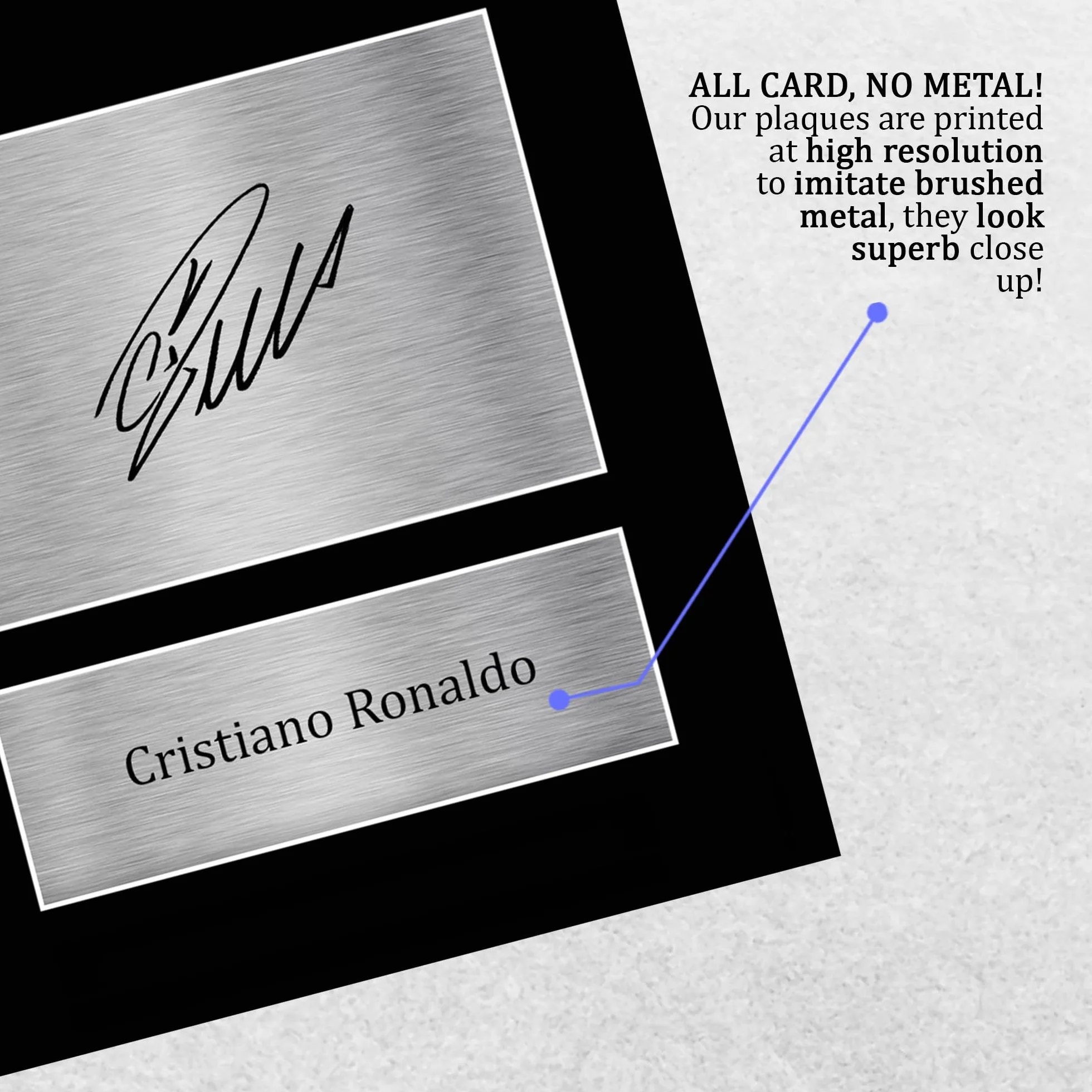 Cristiano Ronaldo Real Madrid A4 Podpisane Zdjęcie Z Autografem Prezent dla Kibiców