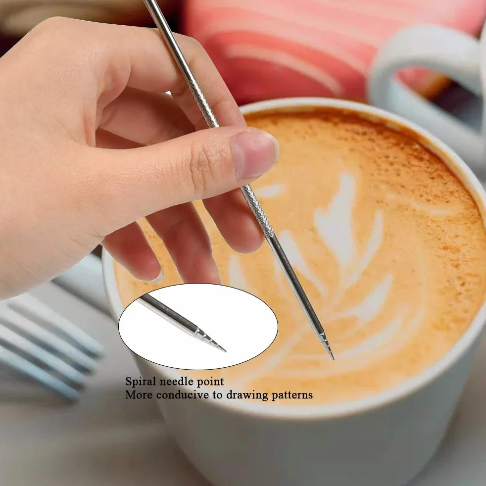 FOCCTS Spieniacz do mleka ze stali nierdzewnej, 500 ml, podwójna siatka, ręczny, srebrny, cappuccino