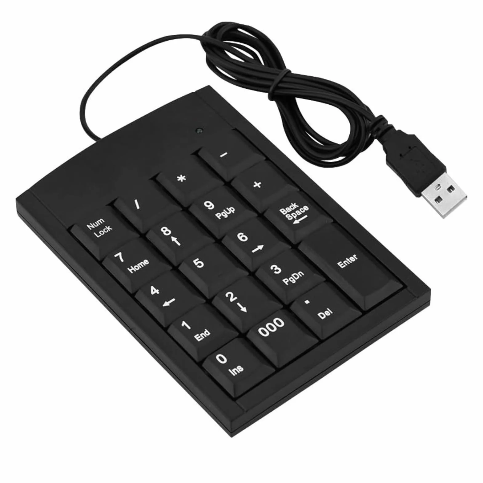 Klawiatura Numeryczna USB, Przenośna 19 Klawisz Number Pad Mini USB Numpad Numpad Keypad dla Laptopa Komputerowy Notebook Komputerowy