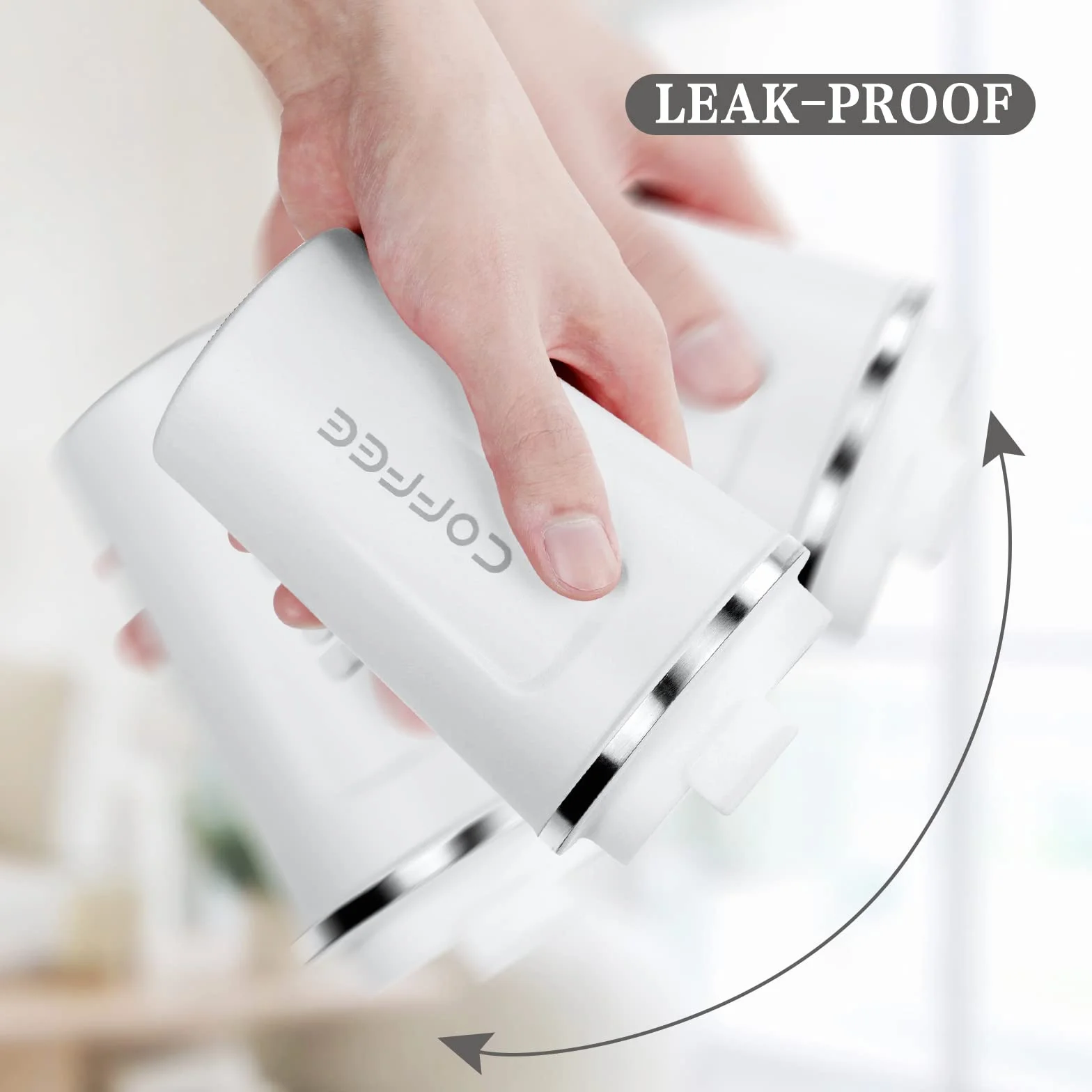 Flintronic kubek do kawy izolowany 380 ml stal nierdzewna szczelna pokrywka termos podróżny