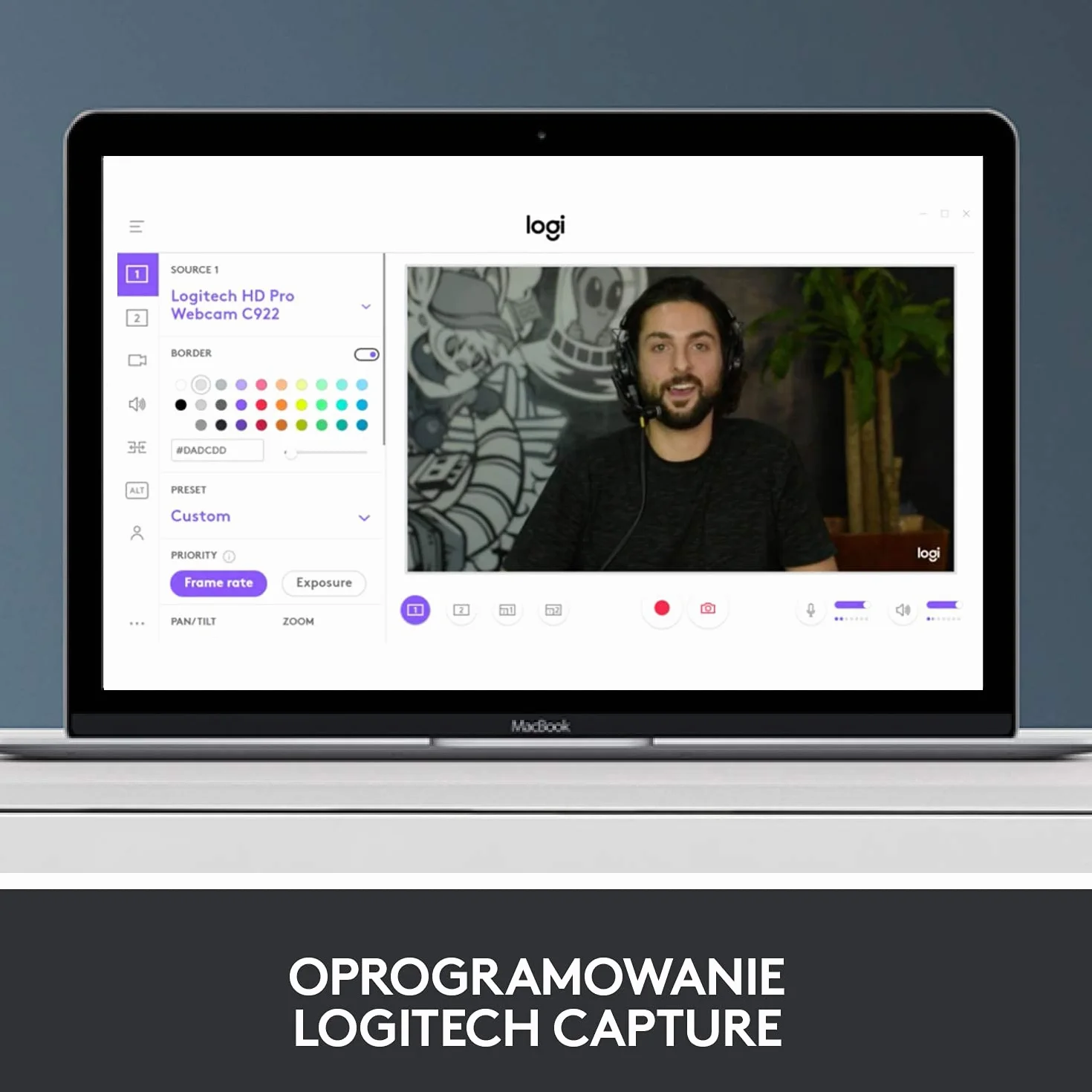 Logitech HD Pro Webcam C920 Połączenia Wideo W Wysokiej Jakości, Z Rozdzielczością Full Hd 1080P I Osłoną Migawki, Pc/Mac/Chromebook - Czarny