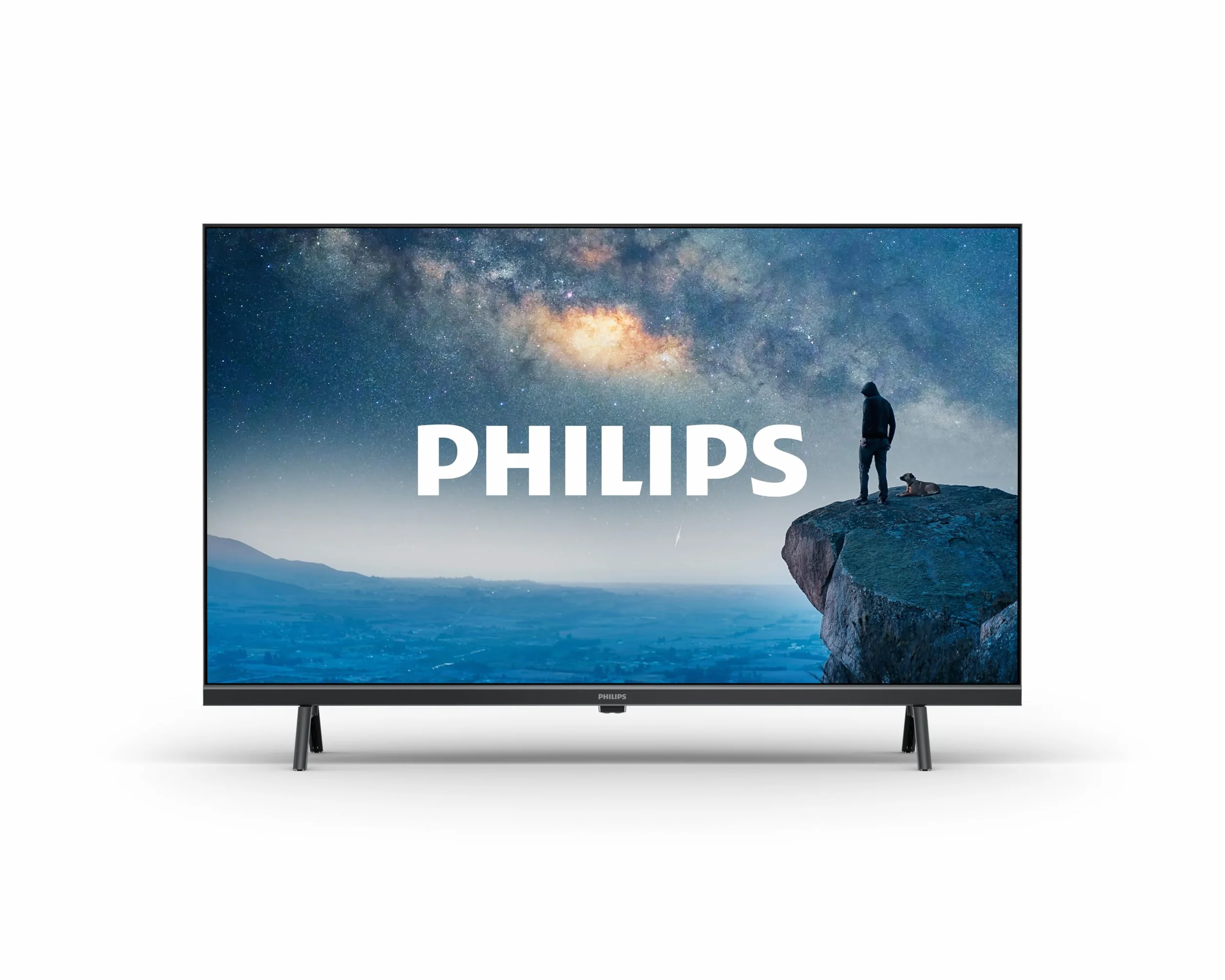 Philips 32PFS6109 HD Smart TV LED - 32-calowy ekran z platformą Pixel Plus Titan OS i dźwiękiem Dolby Audio, współpracuje z Alexa i asystentem głosowym Google, matowy czarny