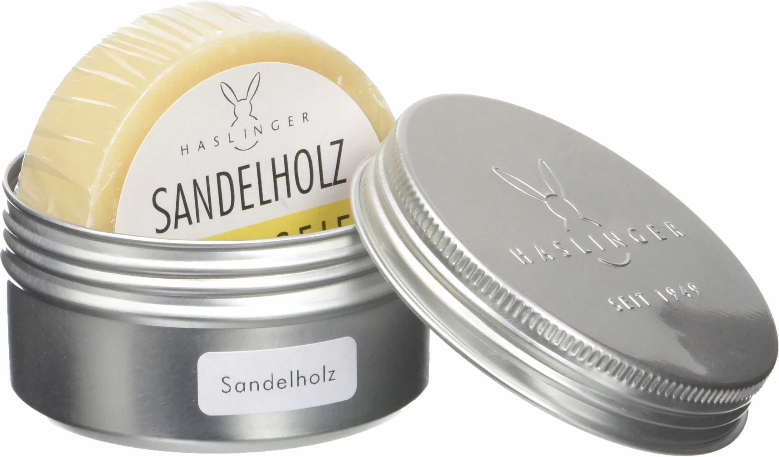 HASLINGER Drzewo sandałowe mydło do golenia w aluminiowej walizce, 60 g