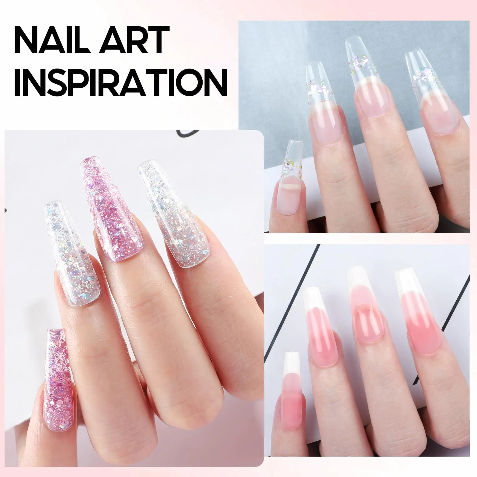 COSCELIA Przedłużanie paznokci żelowy kompletny zestaw 93 szt., 15 kolorów 16 ml Poly żel do paznokci z półtrwałą lampą do paznokci bazy Top Coat i narzędzia do manicure, zestaw do paznokci żelowych