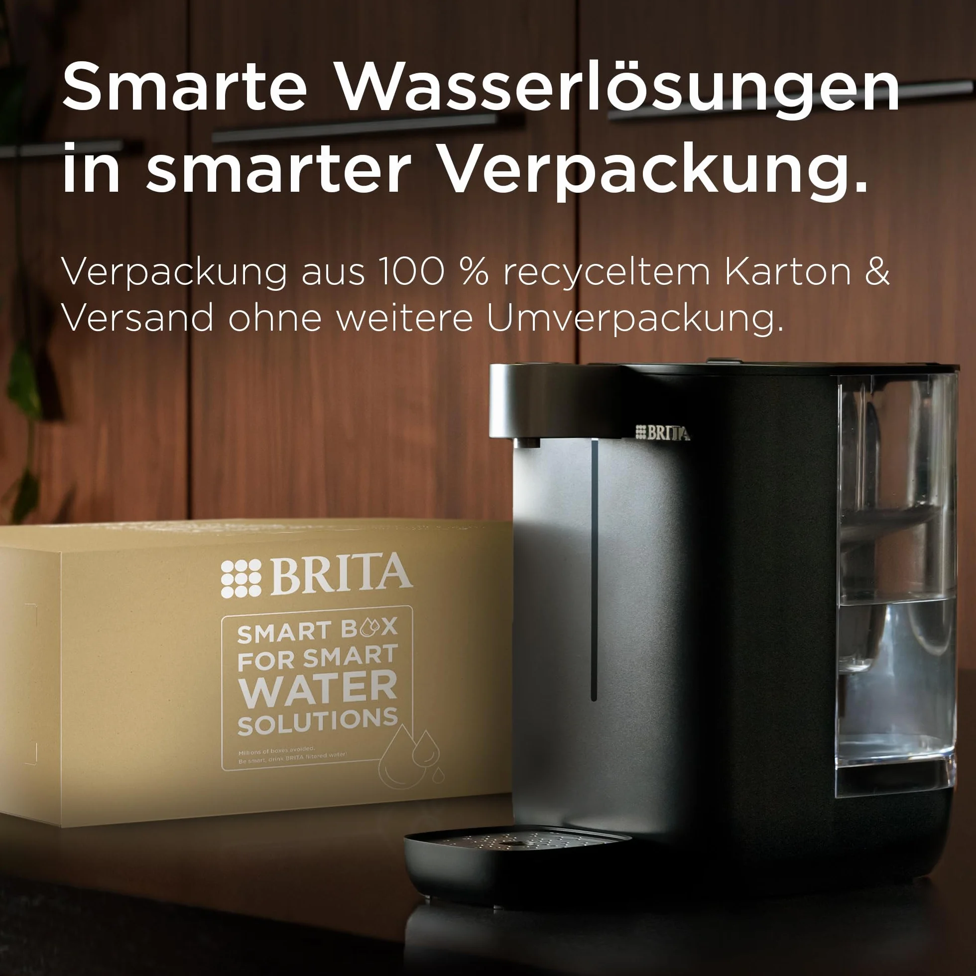BRITA Cube Fitlrée Dozownik wody (4,0 l), różne temperatury i rozmiary wstępnie zarejestrowanych pojemników, technologia UV-C i filtr wody MAXTRA PRO Expert Anti-Scale w zestawie