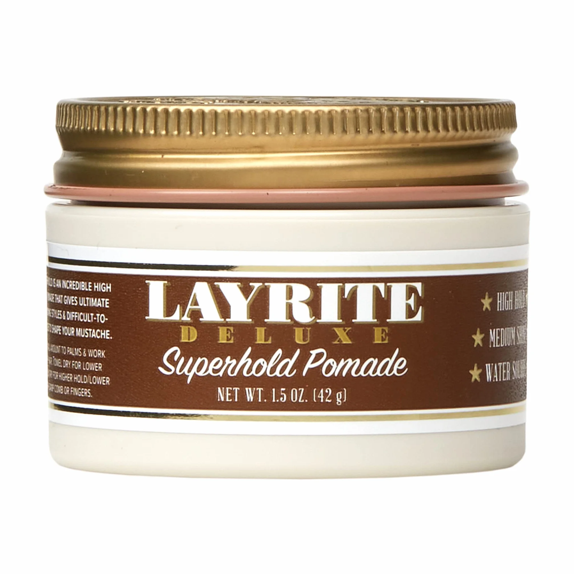 Layrite Superhold Maść 42g | Wysoka trwałość | Rozpuszczalna woda Fani | Średni połysk
