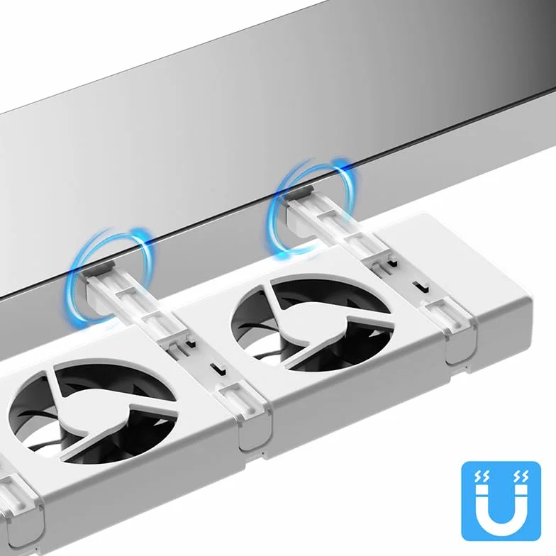 Wentylator chłodzący naścienny grzejnik elektryczny Wentylator chłodnicy Wentylator mono Zestaw nadaje się do grzejników i konwektorów o długości od 50 cm do 70 cm wentylator chłodzący