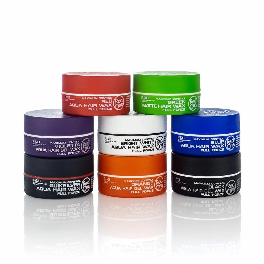RedOne Wosk do stylizacji włosów, czerwony, 150 ml, kontrola krawędzi, wosk żelowy do włosów, ultra uchwyt, zapach truskawkowy, wosk do włosów dla mężczyzn i kobiet, maksymalna kontrola