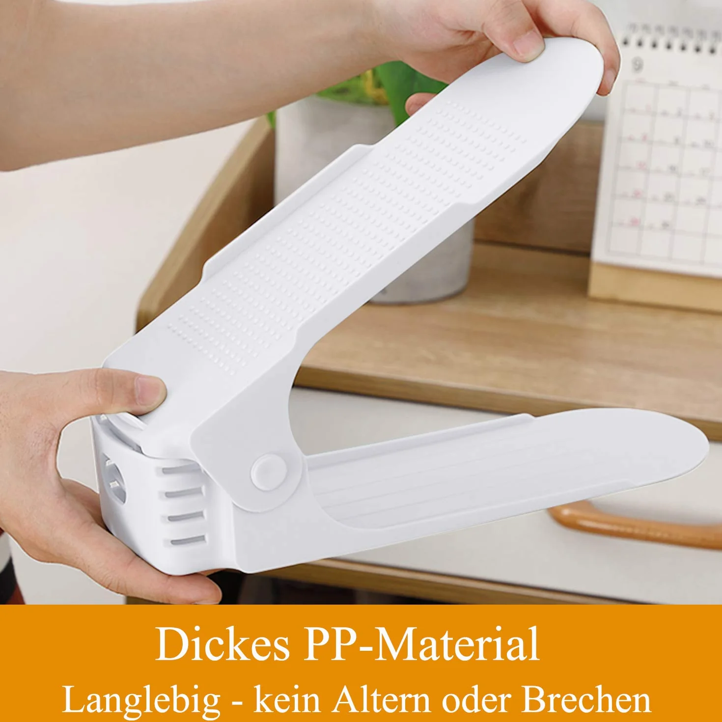 Regulowane Półki na Buty Antypoślizgowy Uchwyt na Buty 3 Wysokość regulowana PP Podwójna Warstwa Zestaw Shoe Rack Czarny