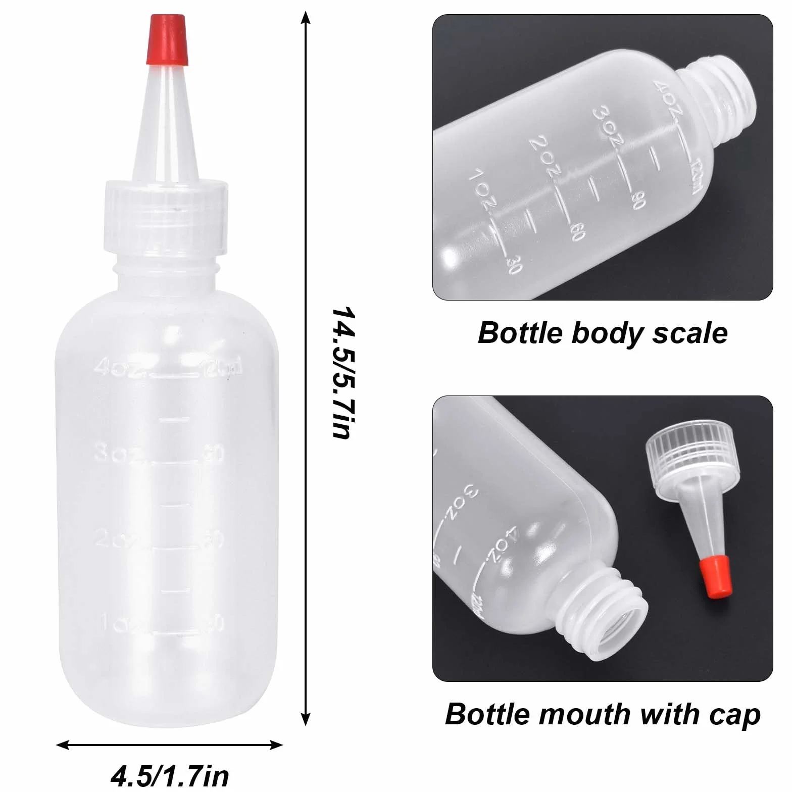 2 sztuki butelek z dyszą, butelka z aplikatorem oleju, 120 ml, plastikowa butelka z rozpylaczem, pojemnik na płyn do wyciskania włosów, butelka z farbą Coll, sztuka