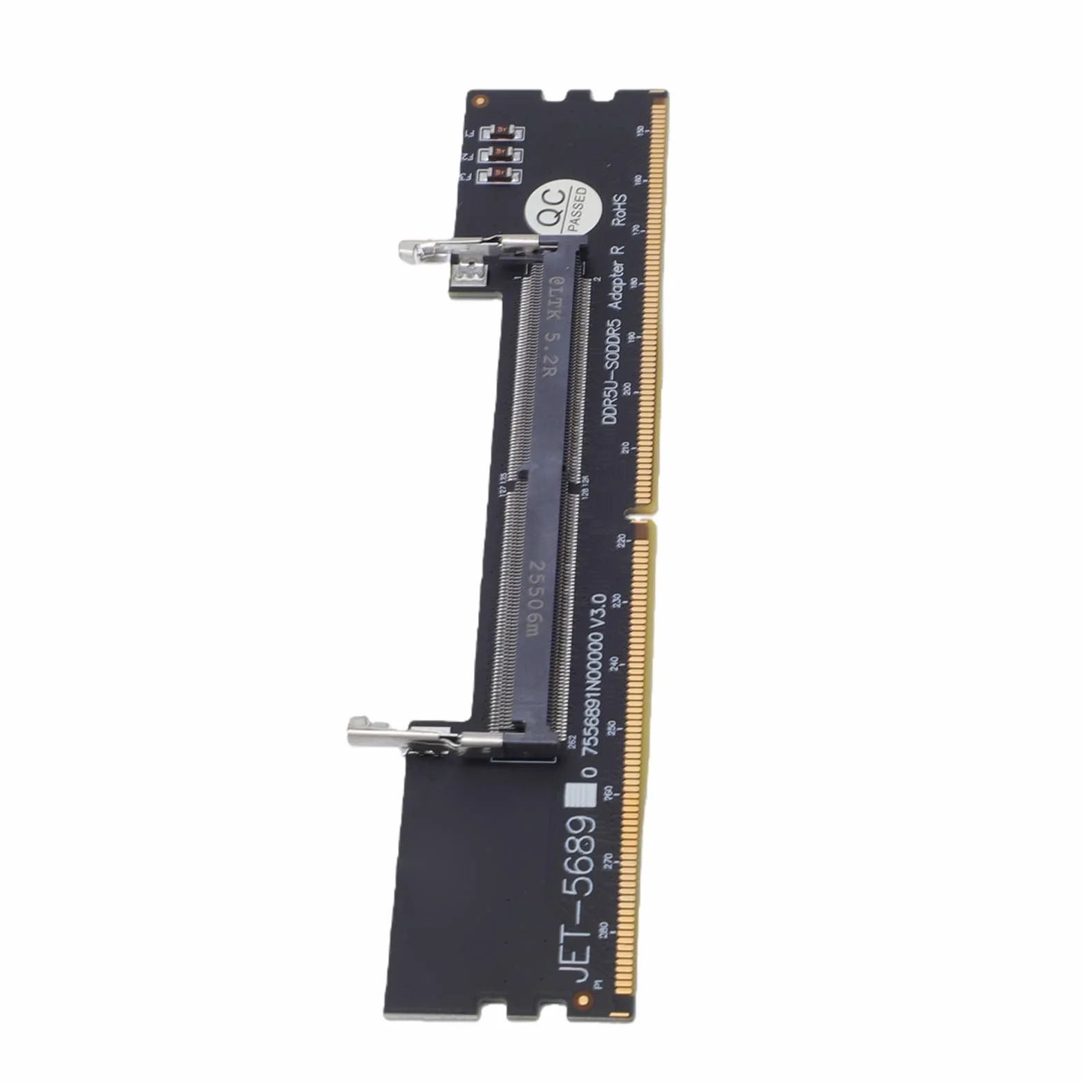 Eujgoov Karta Adaptera DDR5 U DIMM na SO DDR5 RVS, Konwerter Pamięci Laptopa na Komputer Stacjonarny do Naprawy i Konserwacji Komputera, z Bezpiecznym, Stabilnym środowiskiem Testowym