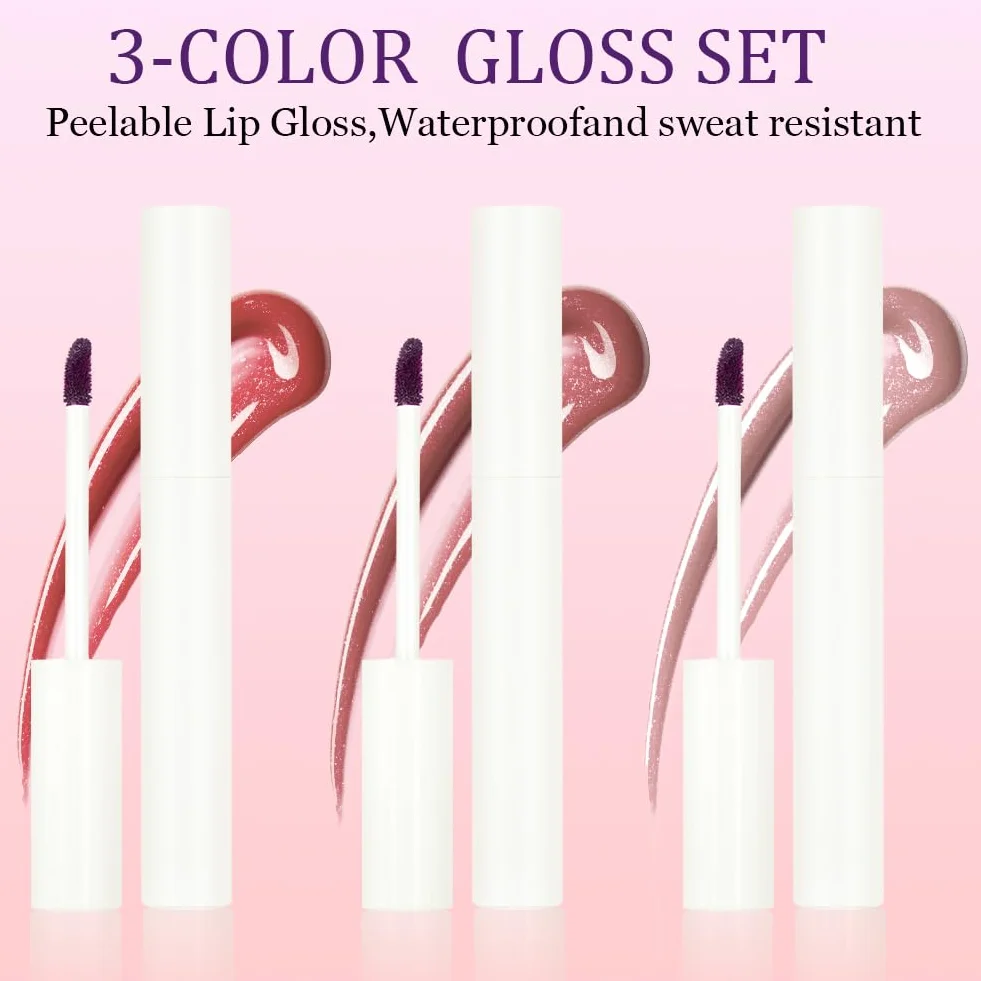 LOPHE Lip Stain Peel Off, 1 szt. Zdejmowany błyszczyk do ust, długotrwały błyszczyk do ust, matowy błyszczyk, wodoodporny, cień do ust dla kobiet (01 kolor)