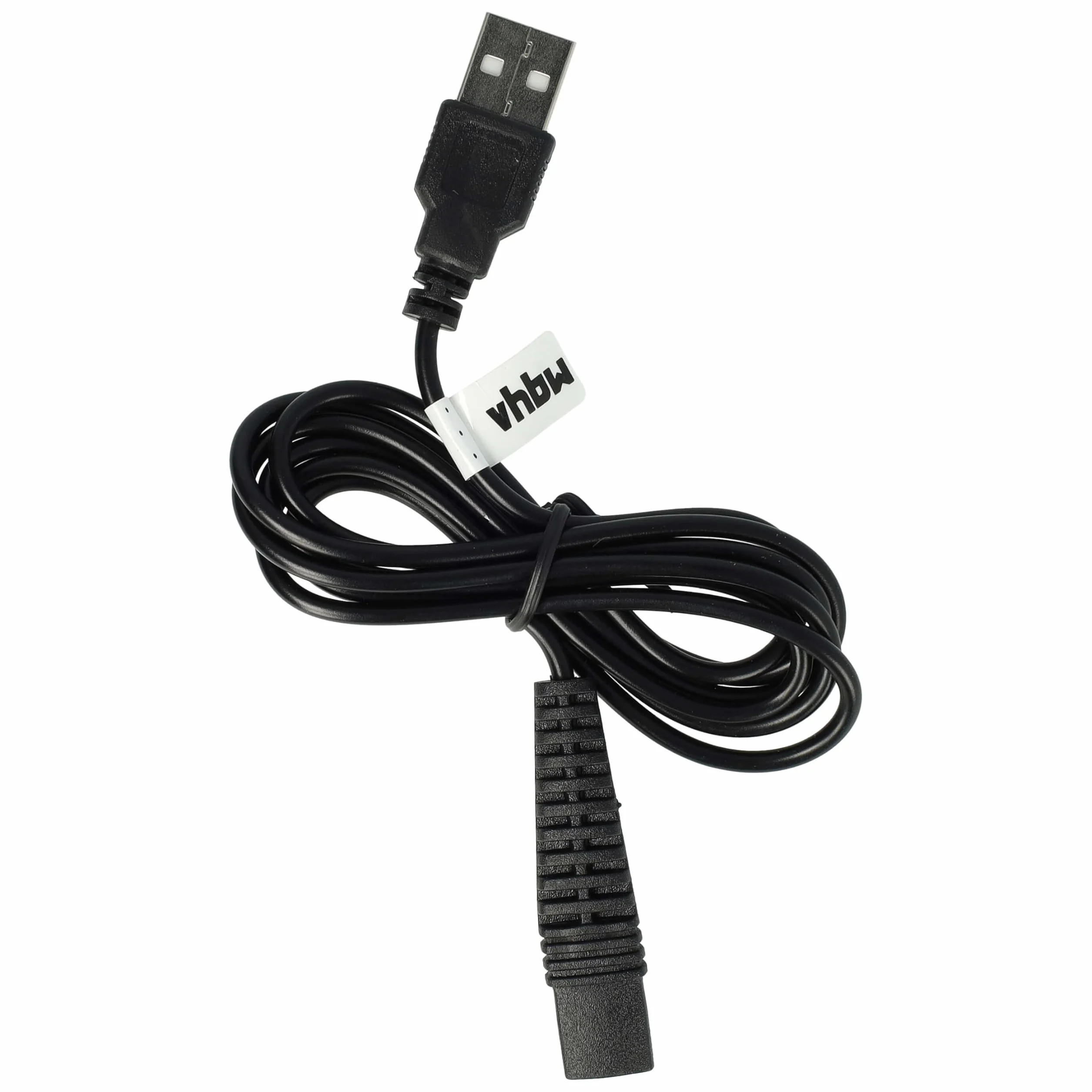 vhbw Kabel do ładowania kompatybilny z golarką Braun CoolTec CT2CC, CT2S, CT3CC, CT4CC, CT4S, CT5CC, CT6cc - kabel zasilający, 120 cm, czarny