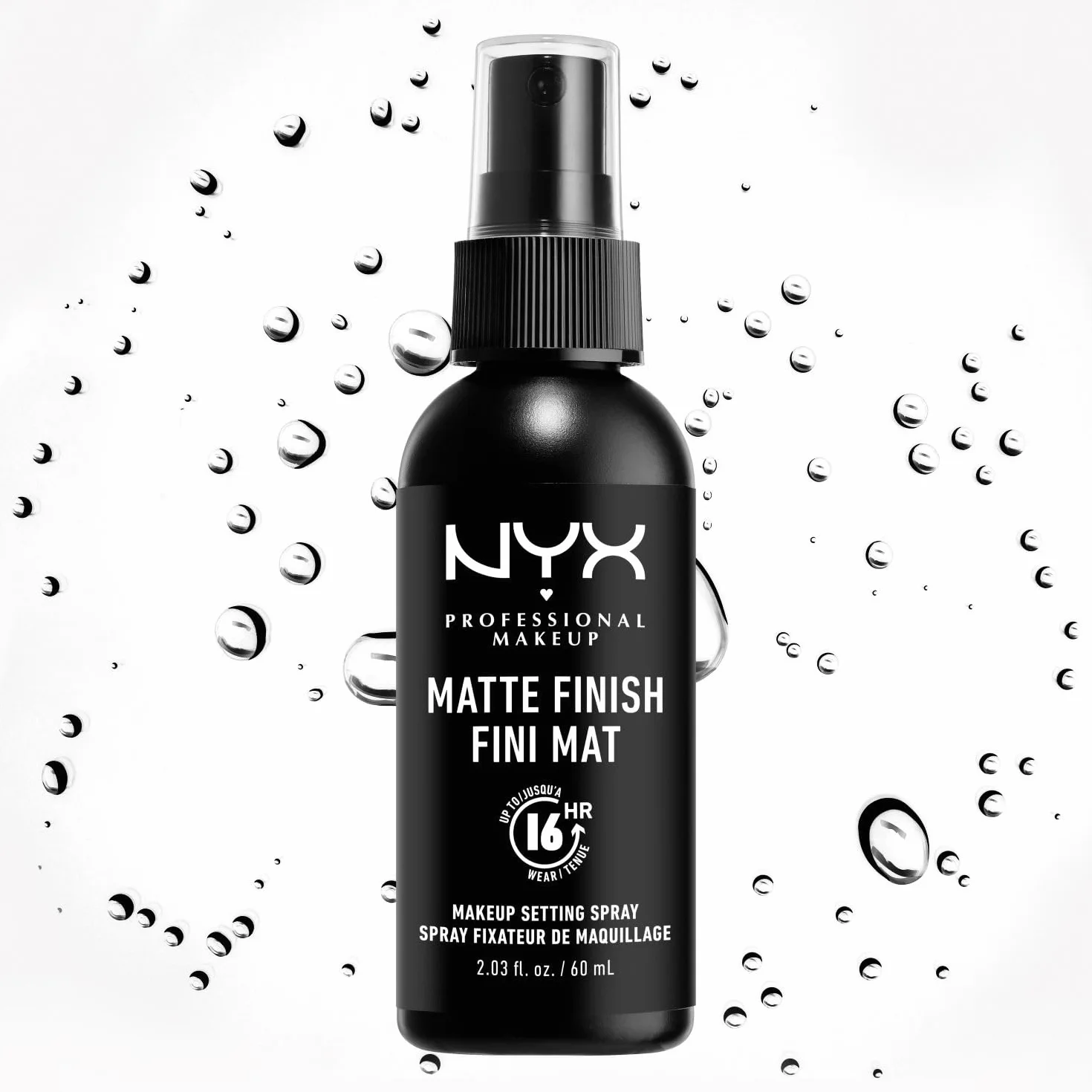 NYX Professional Makeup Spray do ustawiania, długotrwała formuła, wegańska, matowe wykończenie, opakowanie 2 szt., 60 ml