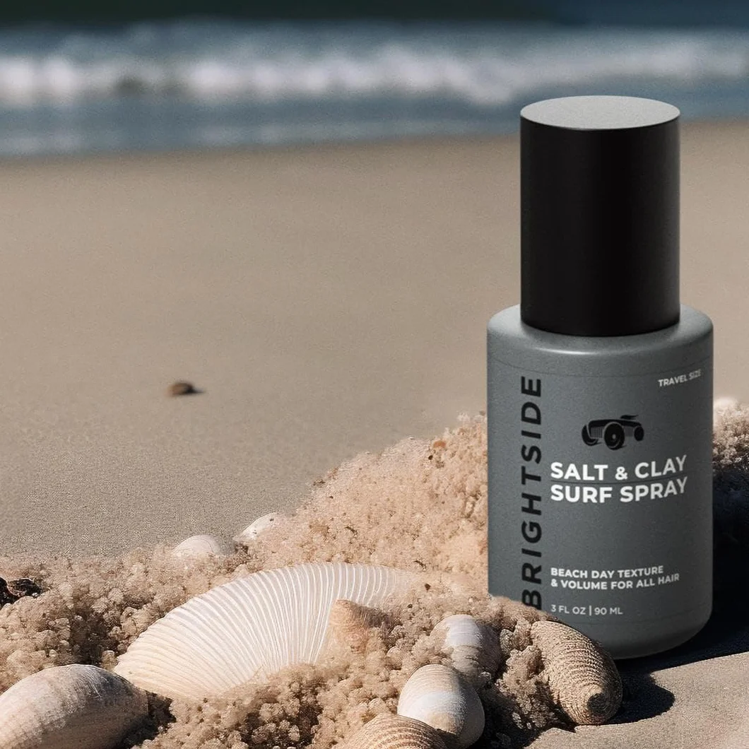 BRIGHTSIDE Salt & Clay Surf spray do teksturowania i objętości, sól i glina krzemionkowa, mieszanka oczaru wirginijskiego i zielonej herbaty, do wszystkich rodzajów włosów, 90 ml