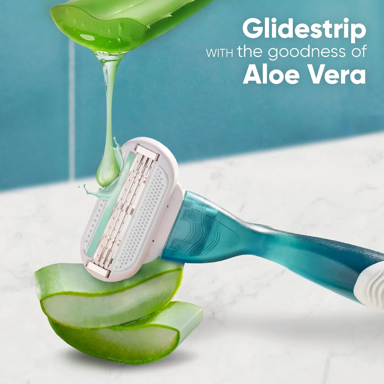 Gillette Venus Smooth damskie ostrza do golenia z uchwytem wielokrotnego użytku, 4 zapasowe ostrza