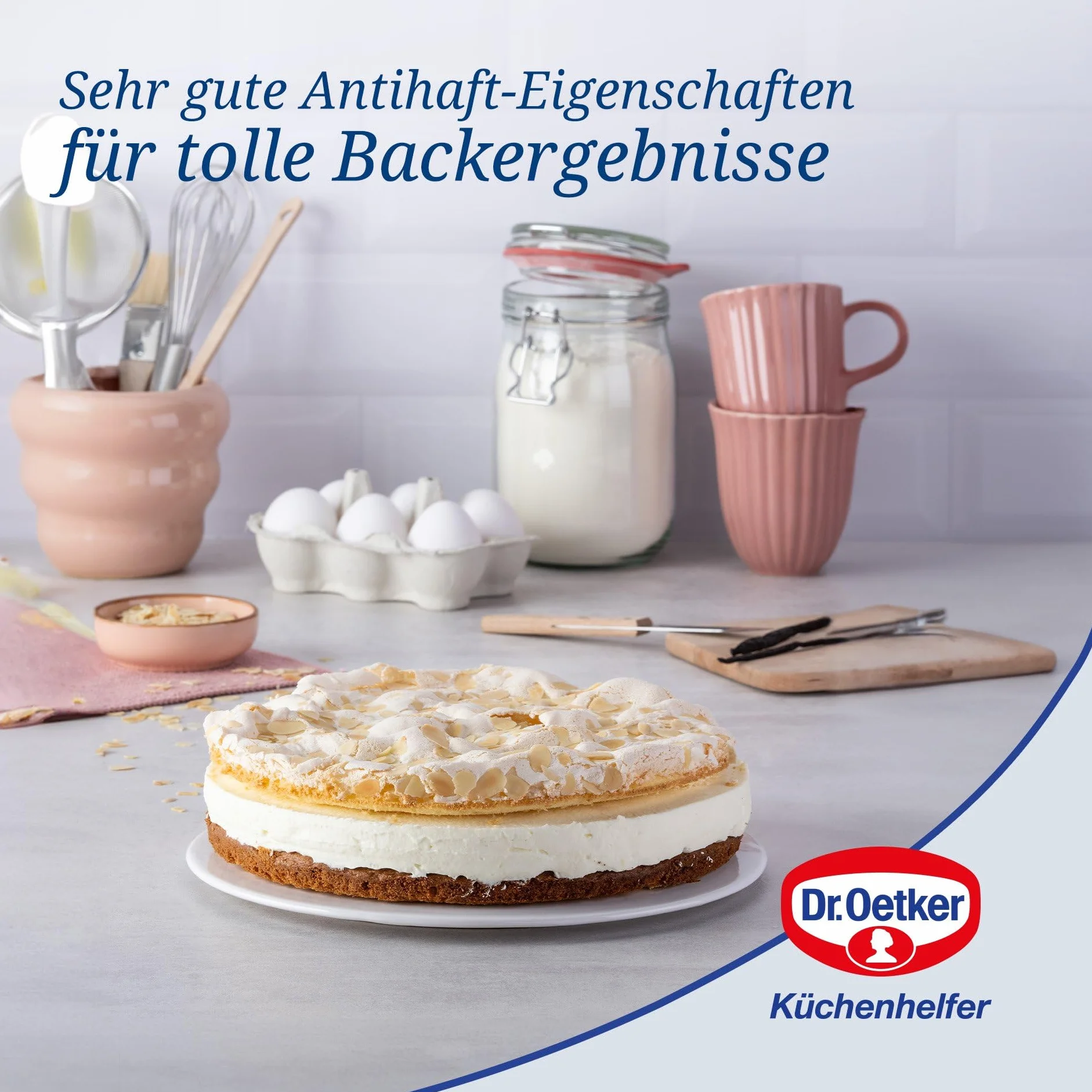 Dr.Oetker Forma do pieczenia Bake & Go z pokrywką Ø 26 cm w kolorze czarnym, stal nierdzewna, 26 x 26 x 7 cm