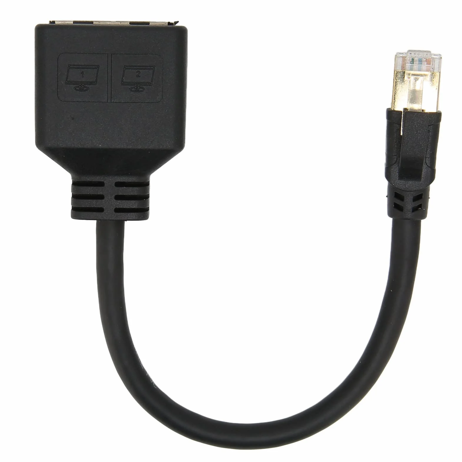 Rozdzielacz RJ45, Rozgałęźnik Sieci RJ45 od 1 do 2 Portów Ethernet, Rozdzielacz Kabla Sieciowego CAT8 do Domowego Biura