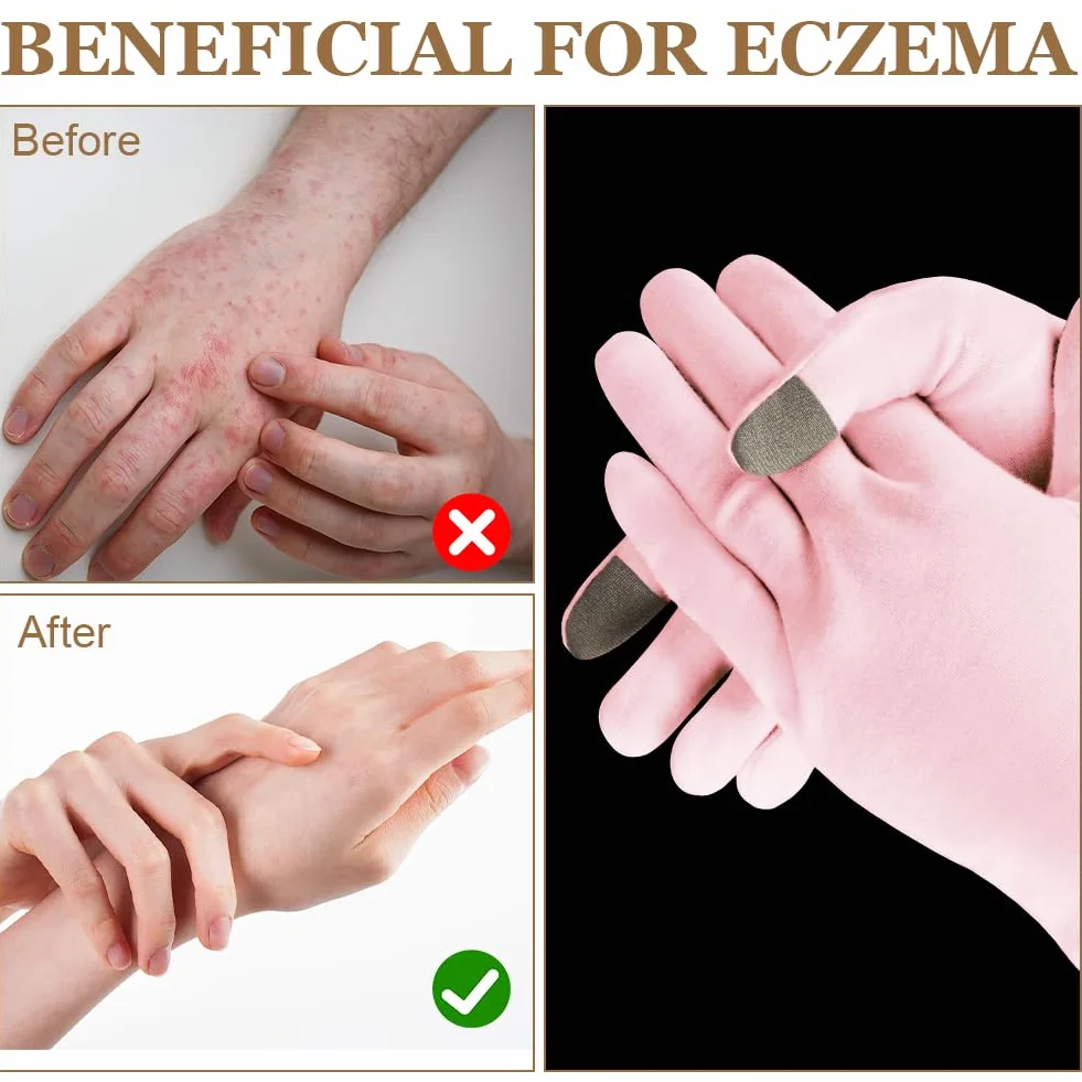 Rękawice nawilżające bawełniane z ekranem dotykowym 5 par