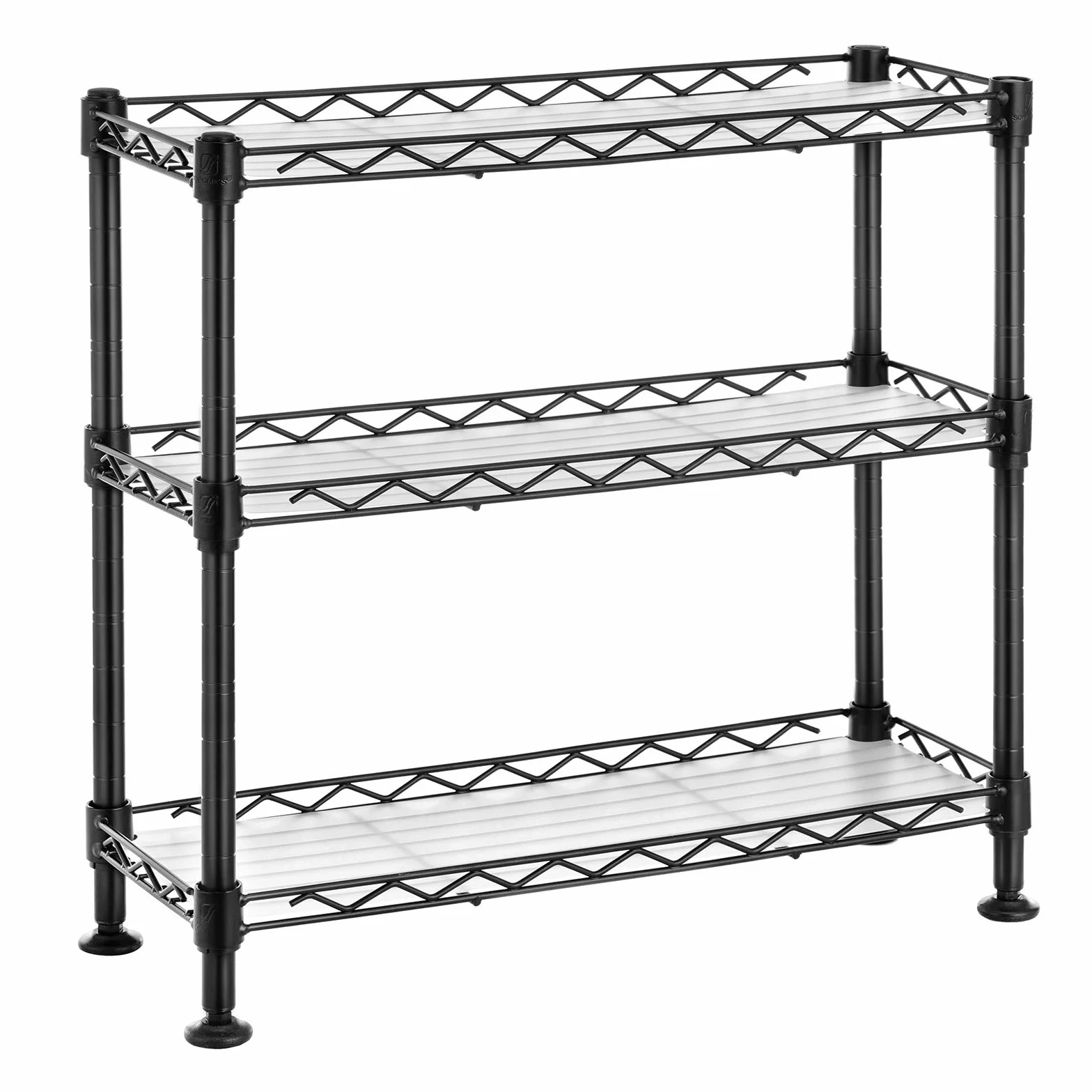 SONGMICS Stojak na przyprawy 3-poziomowy, metalowy organizer kuchenny, regulowany, 40x15x39,5 cm, czarny