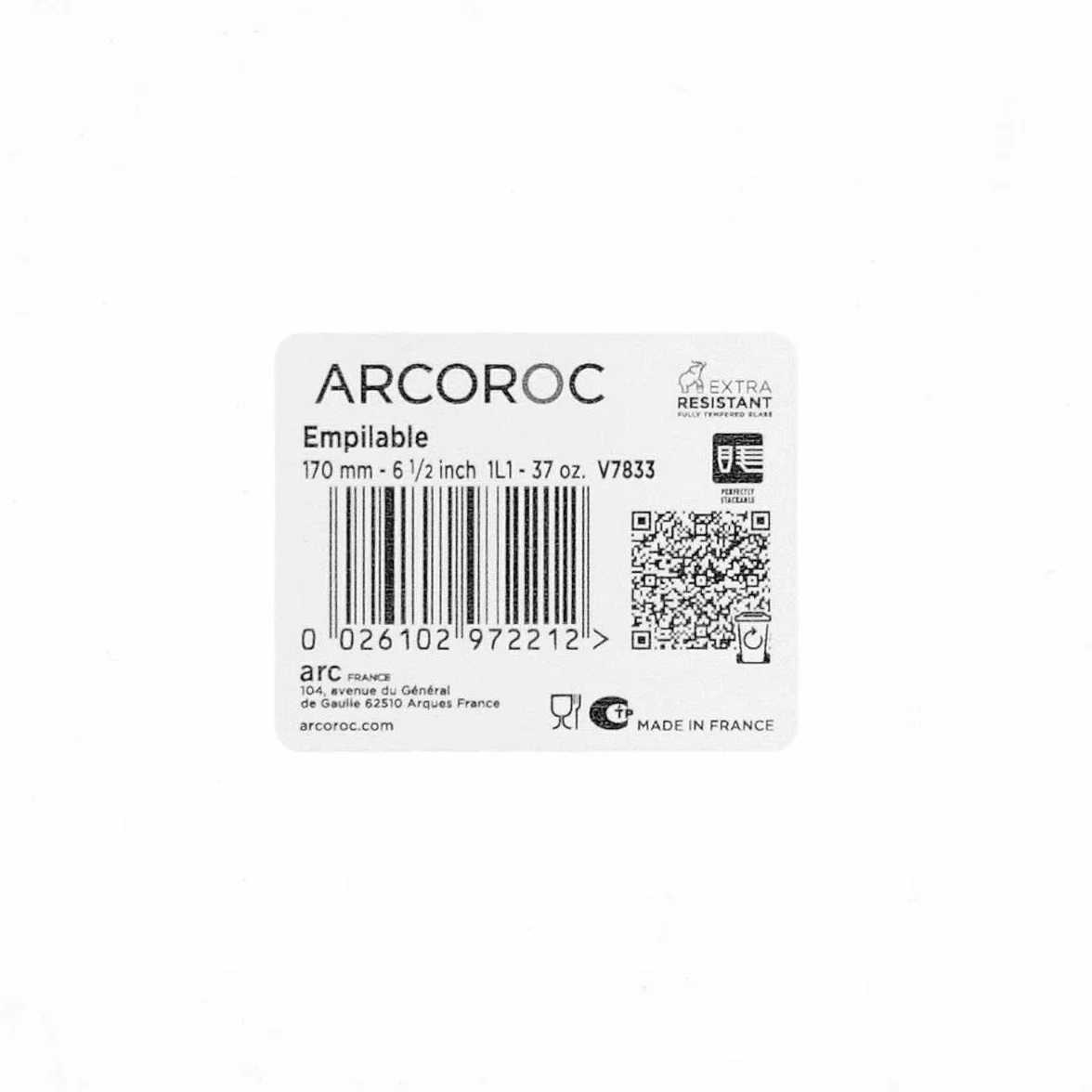Arcoroc ARC 10027 Empilable miska szklana 17 cm 1 l przezroczysta