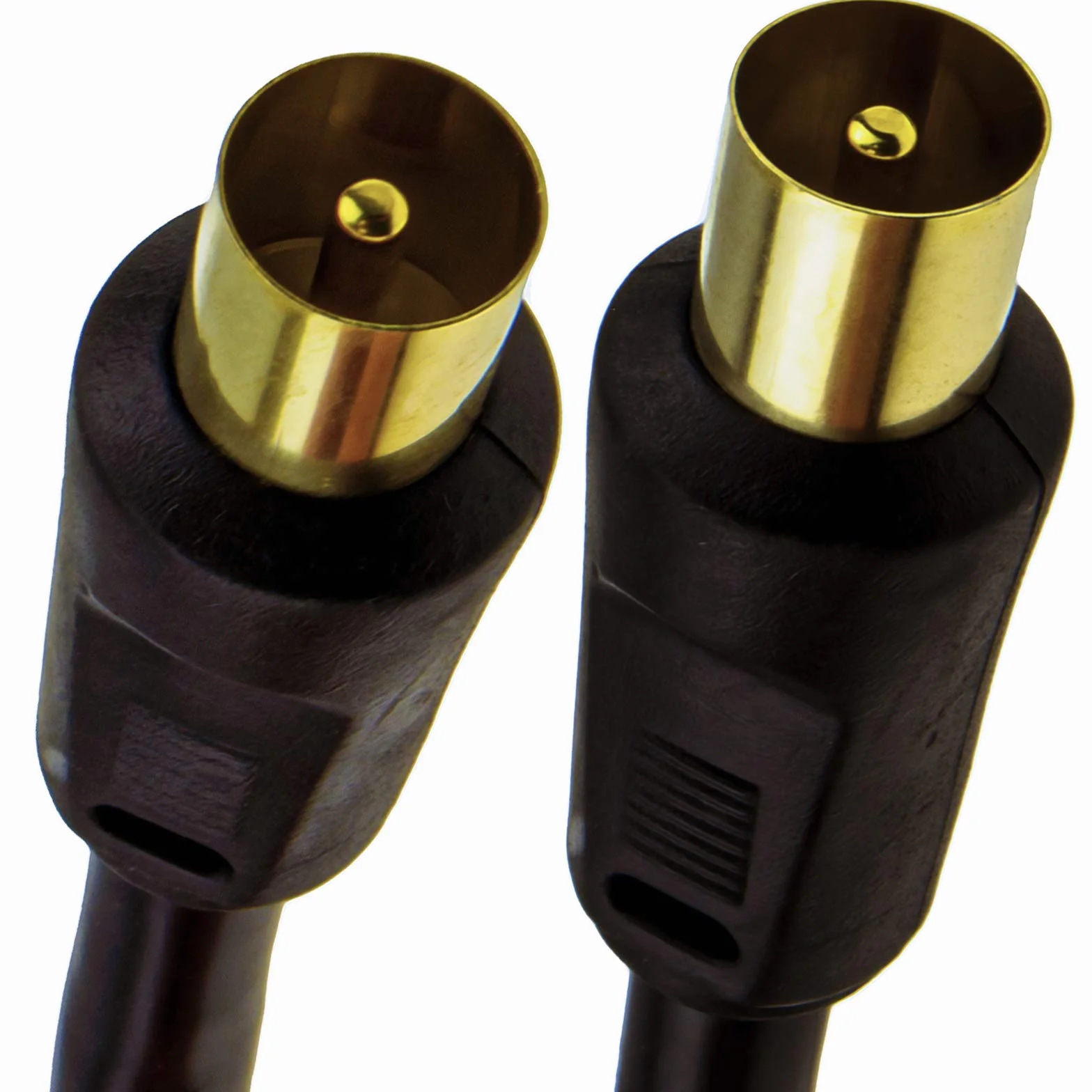 kenable Kabel Antenowy RF Coaxial RG6 Wtyk na Wtyk Złącza Pozłacane Ekranowany 1,5 m [1.5 metra/1.5m] Czarny