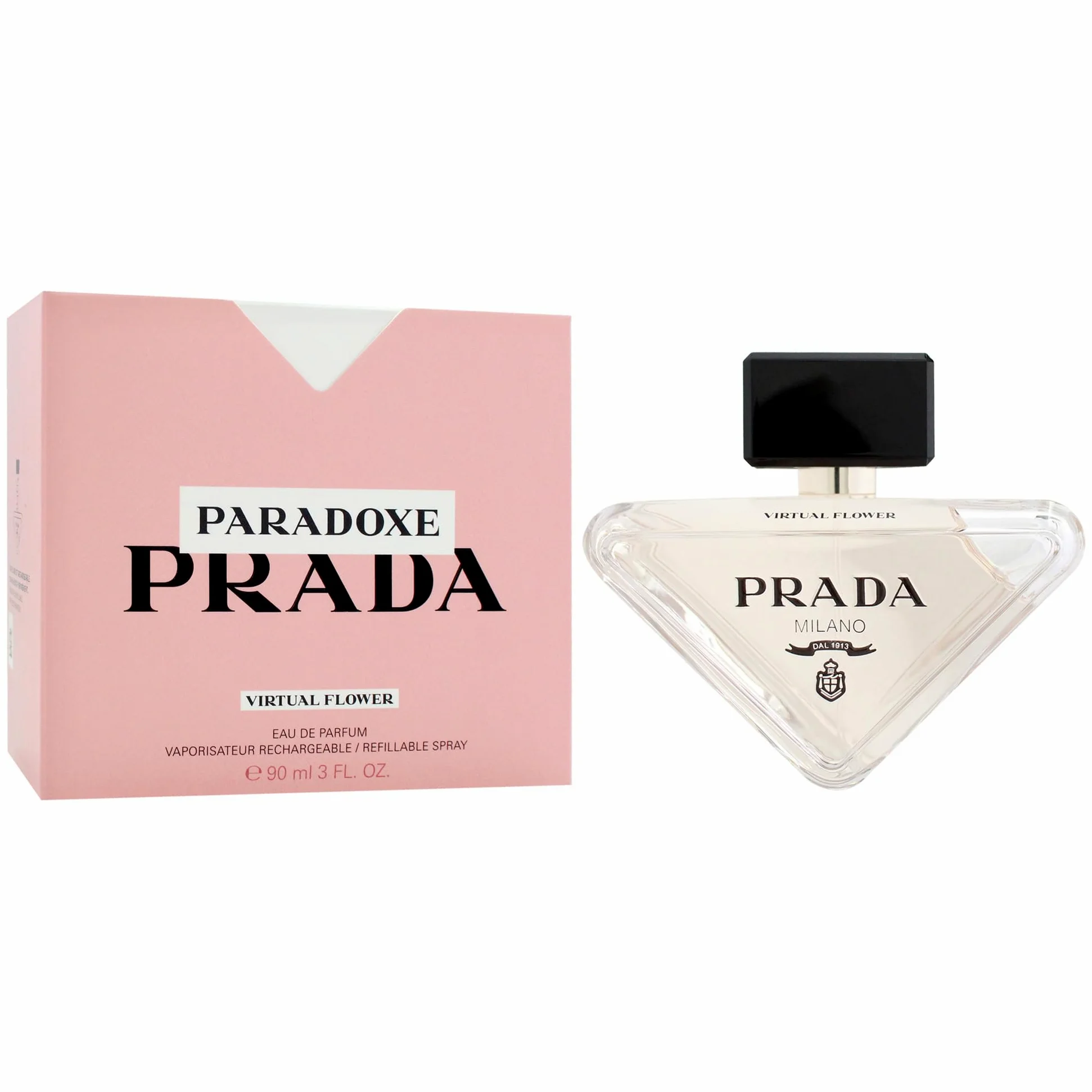 Woda perfumowana Prada Paradoxe Virtual Flower w sprayu, 85 ml, do wielokrotnego napełniania