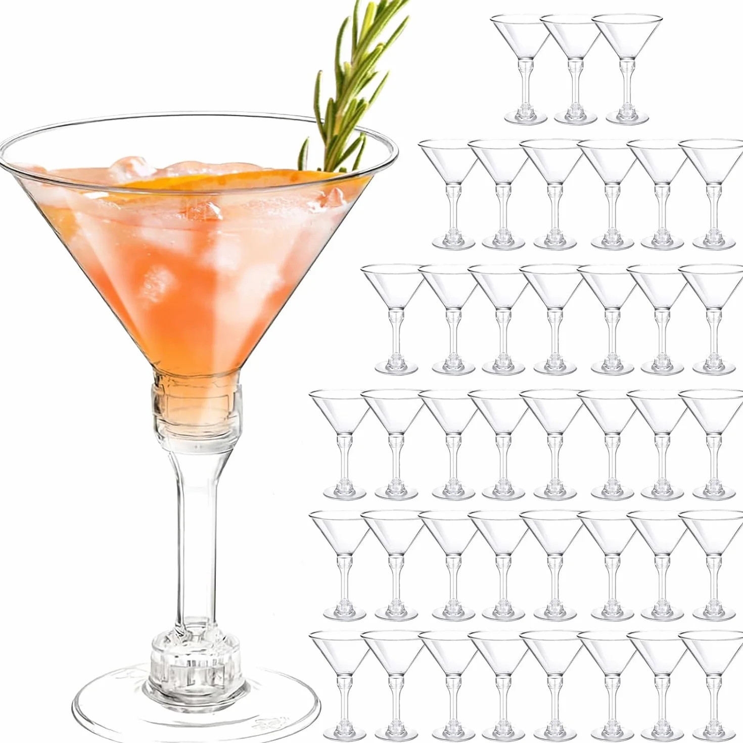 Kieliszki do martini z tworzywa sztucznego 142 ml jednorazowe mini