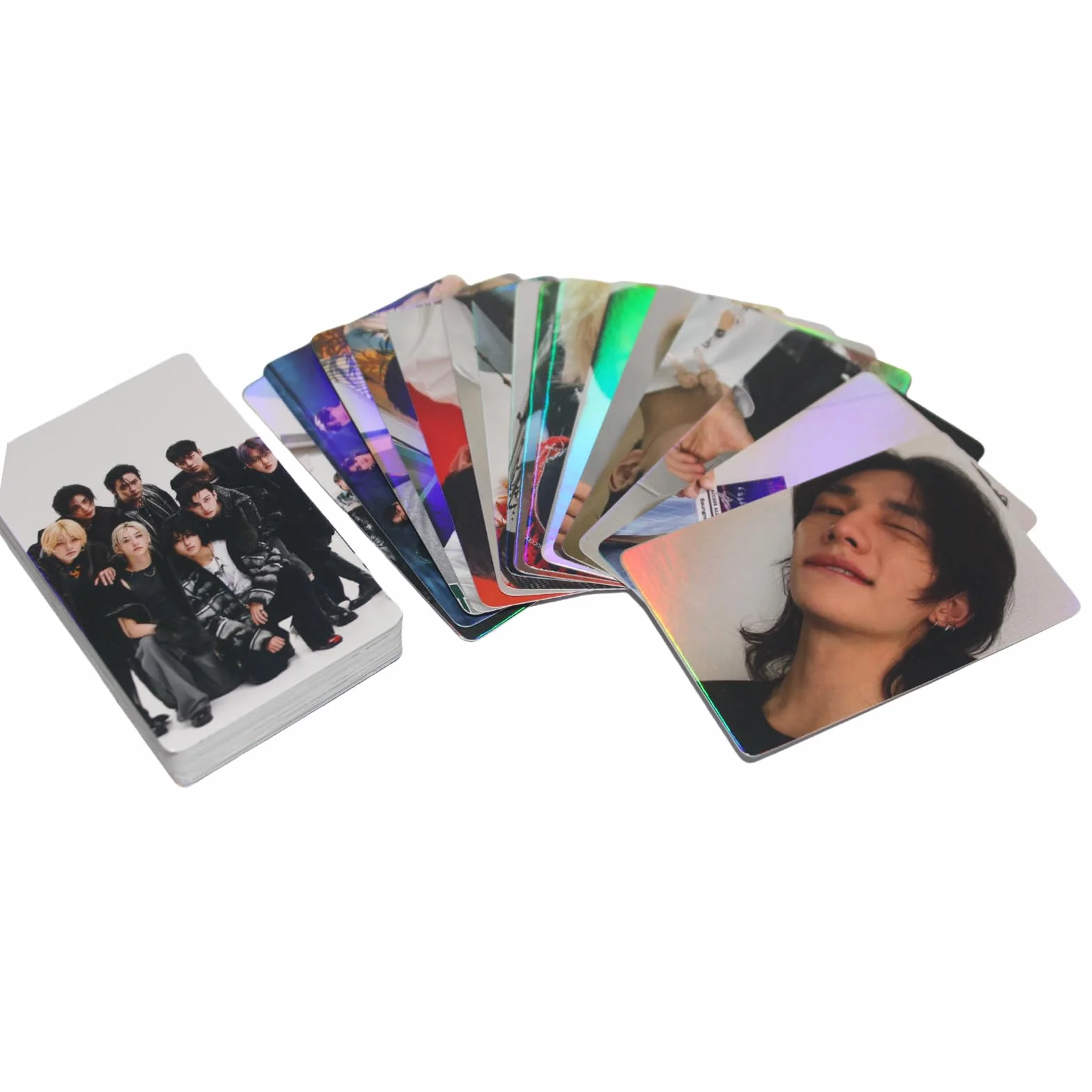 Stray Kids Laserowa fotokartka 55 szt. bezpańskich dzieci album fotokartka bezpańskie dzieci karty lomo bezpańskie dzieci karty fotograficzne 5-gwiazdkowa pocztówka prezent dla fanów córki