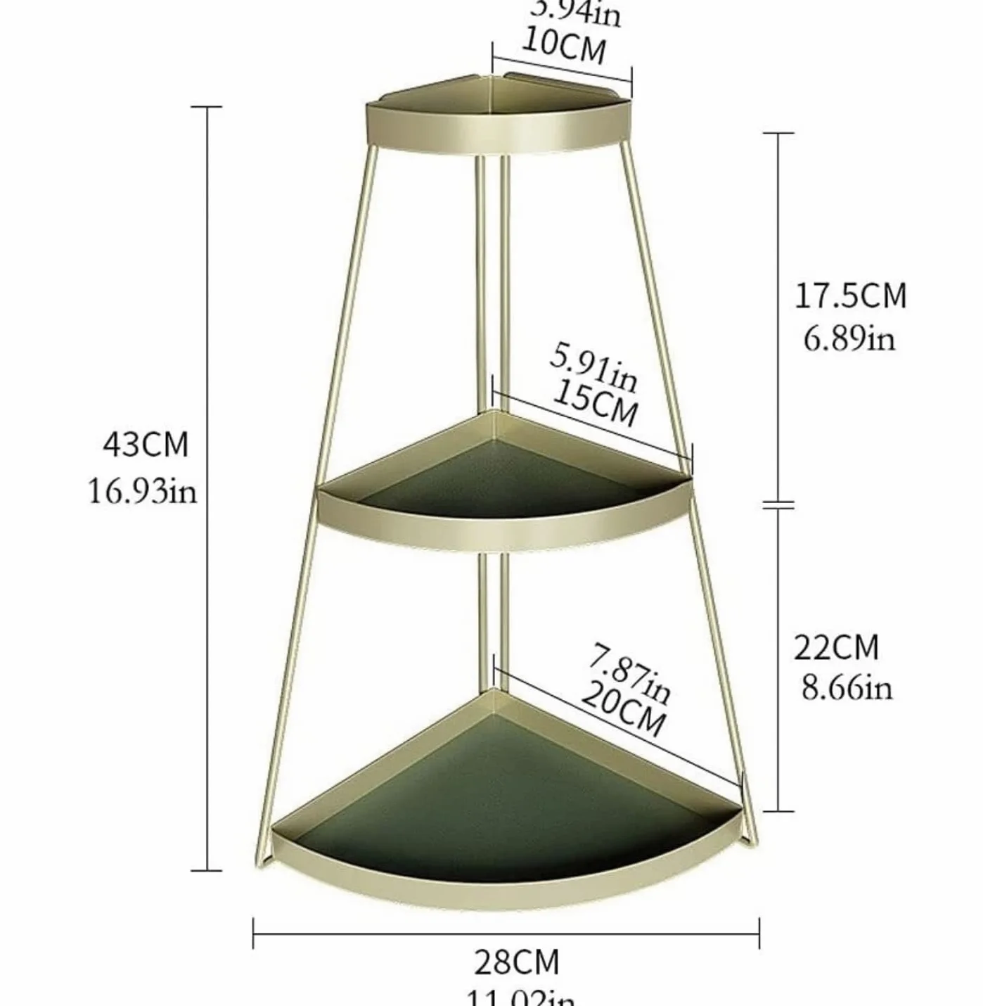 Przechowywania Kosmetyków Organizer na Kosmetyki Narożna Kosmetyczna Żelazna Półka Toaletka Na Biurko 3-poziomowa Prosta Szminka Do Makijażu Rack Organizer Organizer do Makijażu Stojak na Kosmetyki (