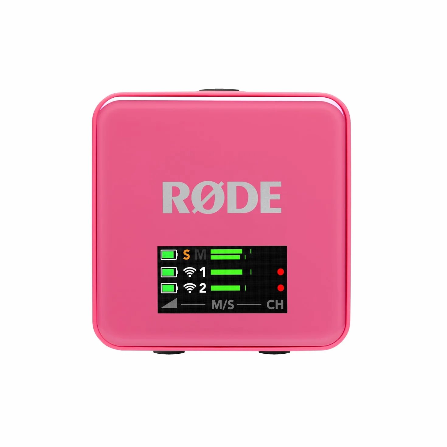 Rode Wireless GO Gen 3 bezprzewodowy 2-kanałowy system radiowy mikrofonowy różowy, z interview GO, adapter ręczny, różowy i keepdrum, futrzana ochrona przed wiatrem