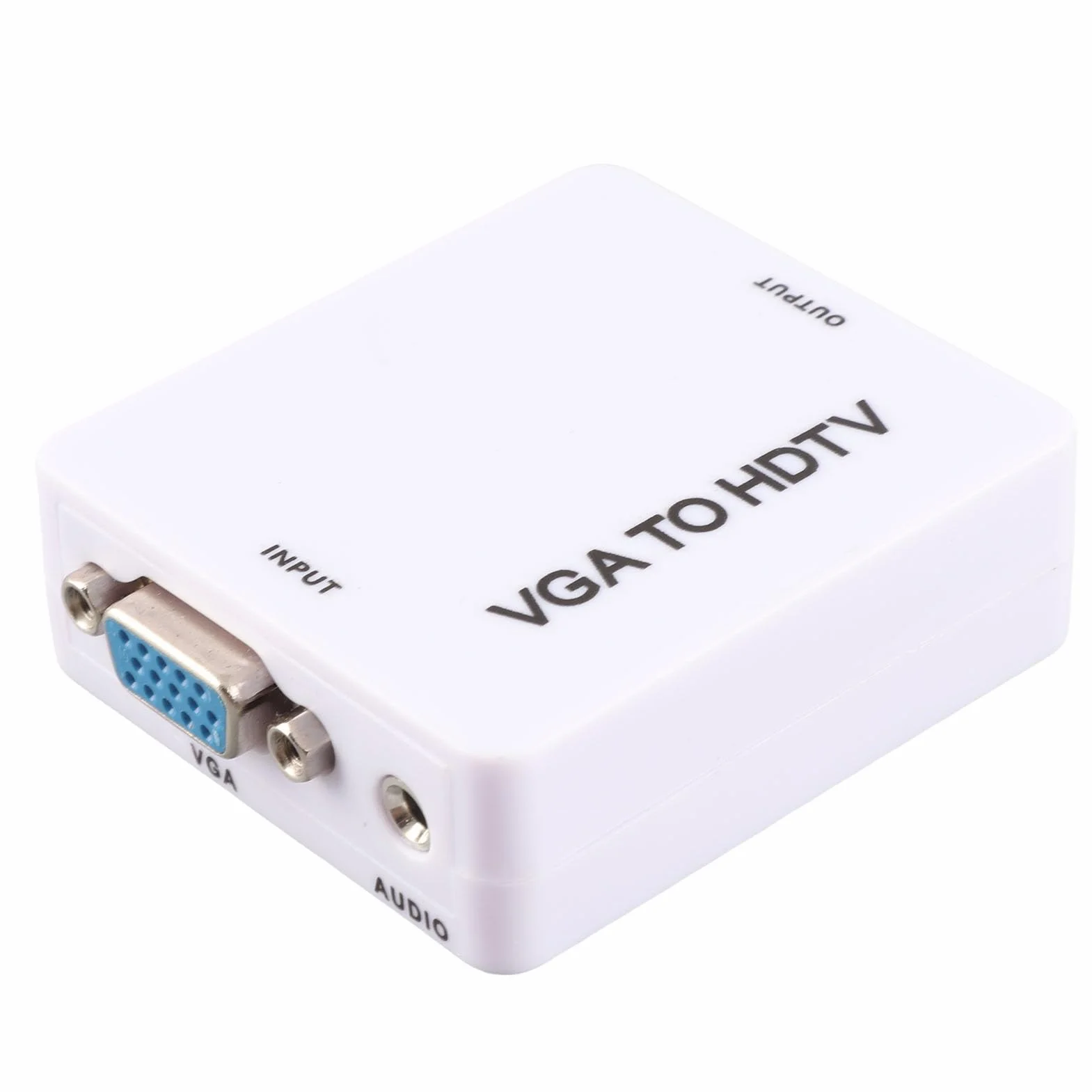 Konwerter Vga na HDMI Konwerter Mini Konwerter Vga na HDMI 1080P Adapter Vga2Hdmi na Komputer Stacjonarny Projektor Dvd na Hdtv