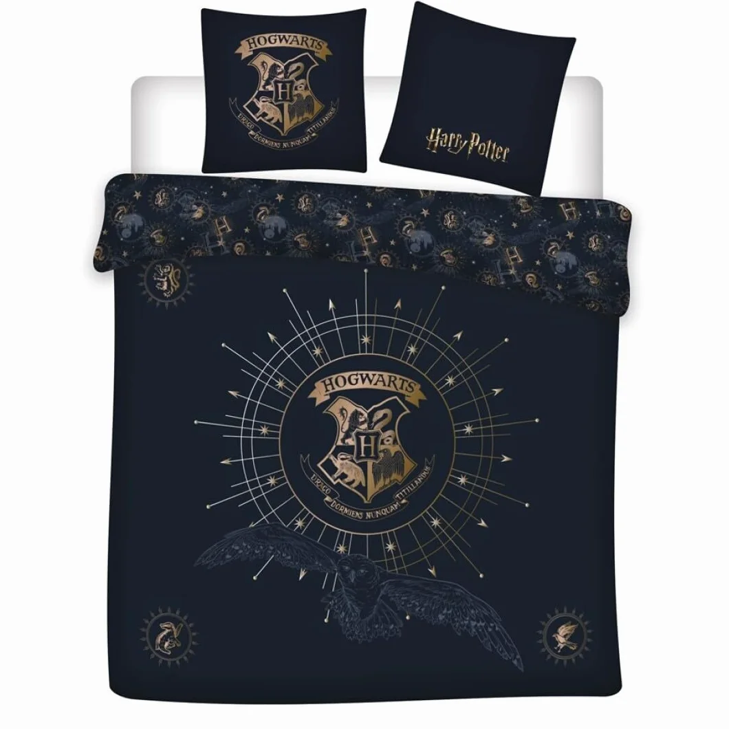 Zestaw pościeli Harry Potter podwójny 240x220 cm + 2 poszewki 65x65 cm poliester bawełna